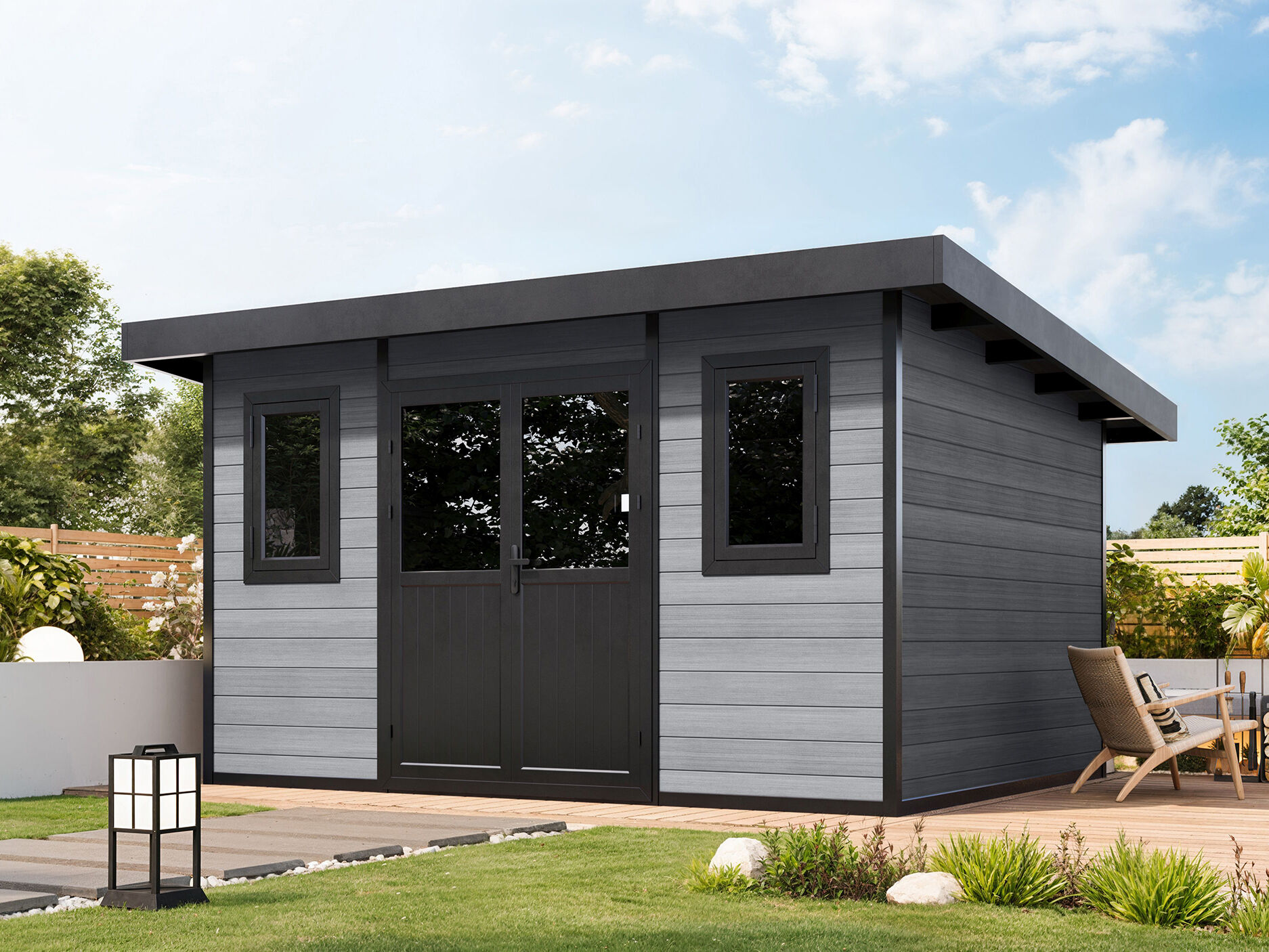 WPC Holzgartenhaus Modell Duo Color 12 m² | 4x3m Unkategorisiert online kaufen WPC Holzgartenhaus Modell Duo Color 12 m² | 4x3m Unkategorisiert online kaufen