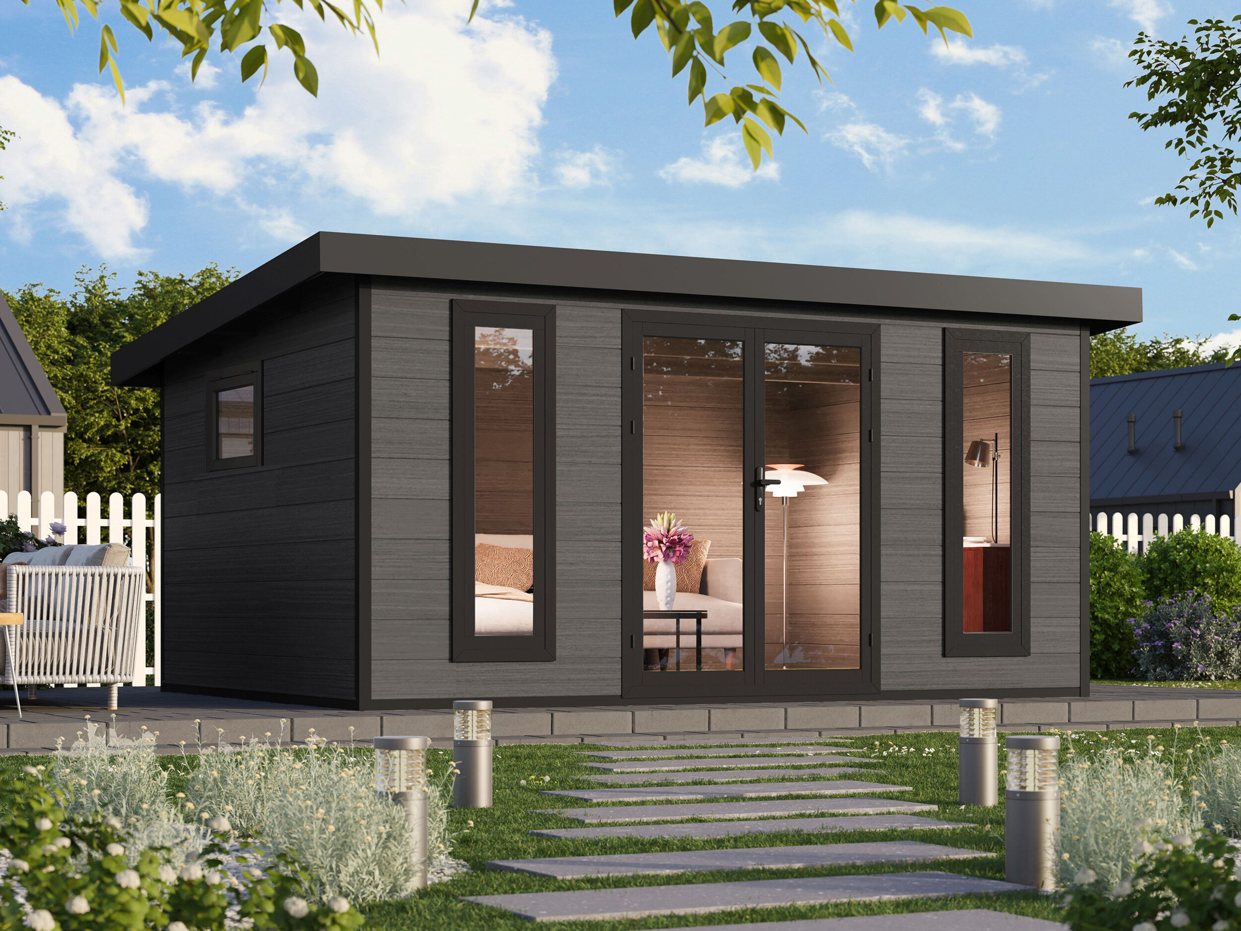 WPC Holzgartenhaus Modell Panorama 13,44 m² | 4x3m Unkategorisiert online kaufen WPC Holzgartenhaus Modell Panorama 13,44 m² | 4x3m Unkategorisiert online kaufen