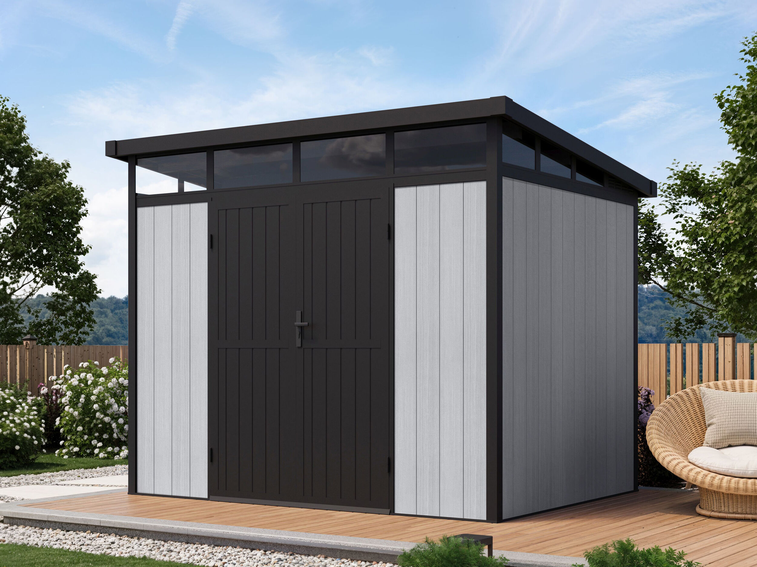WPC Holzgartenhaus Modell Skylight Pent 6,10 m² | 3x2m Unkategorisiert online kaufen