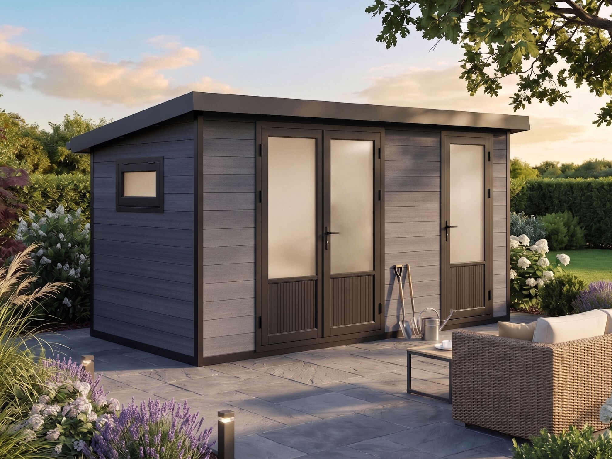 WPC Holzgartenhaus Modell Style DeLuxe 2-Raum 8,0 m² | 4x2m Unkategorisiert online kaufen