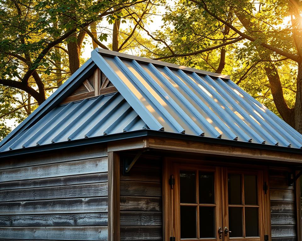 Metalldach Gartenhaus Trapezblech