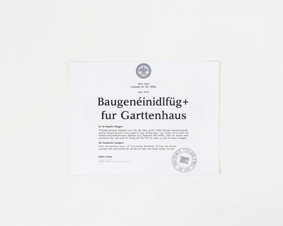 Baugenehmigung für Gartenhaus