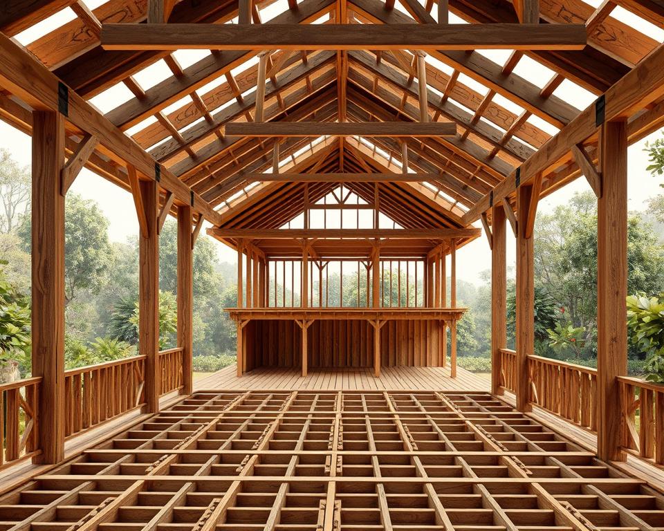 Bauprozess Holzpavillon Übersicht