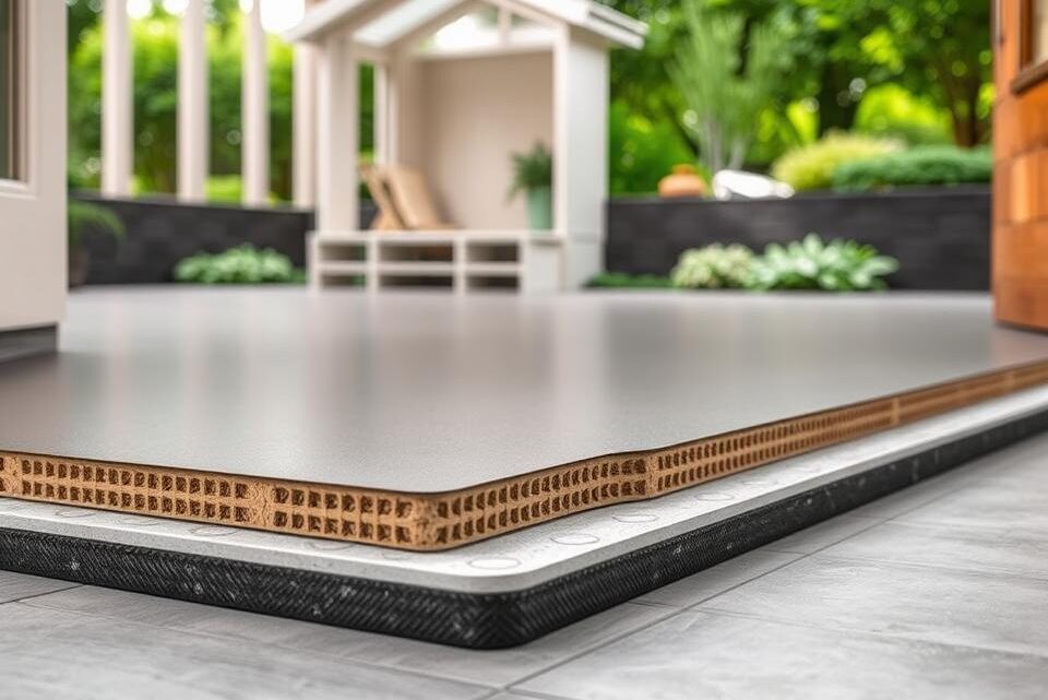 Feuchtigkeitssperre für den Boden des Gartenhauses