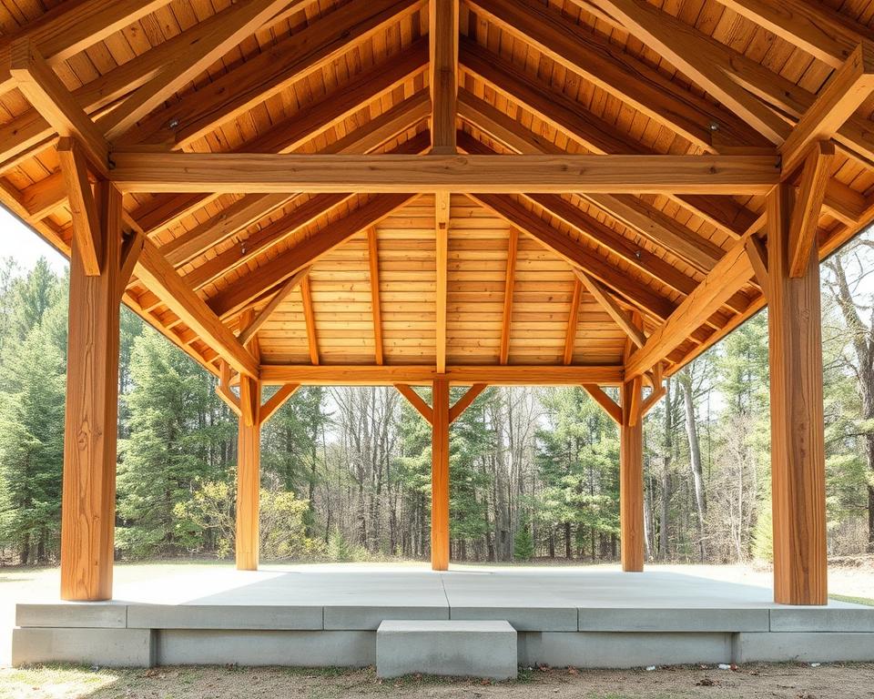 Fundament Holzpavillon Stabilität