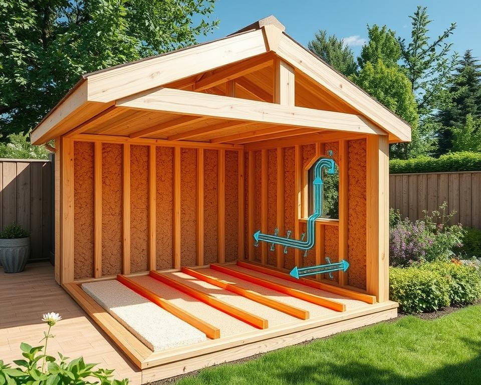 Gartenhaus Isolierung