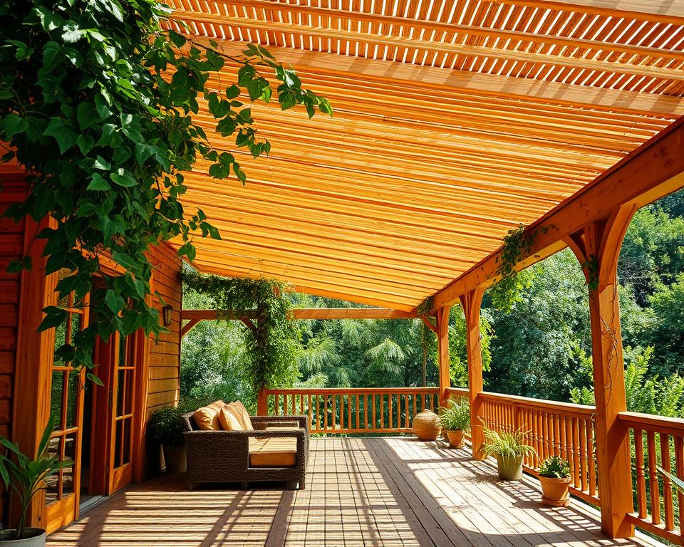 Natürliche Optik Terrassenüberdachung