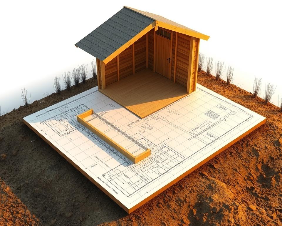 Planung Gartenhaus Fundament