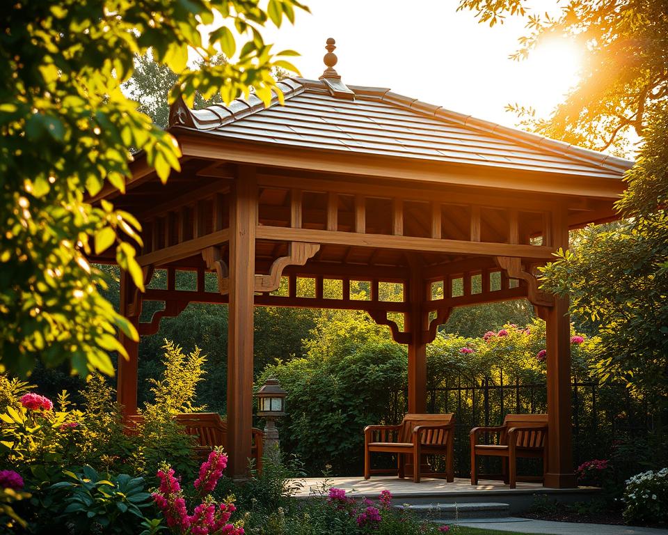 Wie baut man einen Pavillon aus Holz?