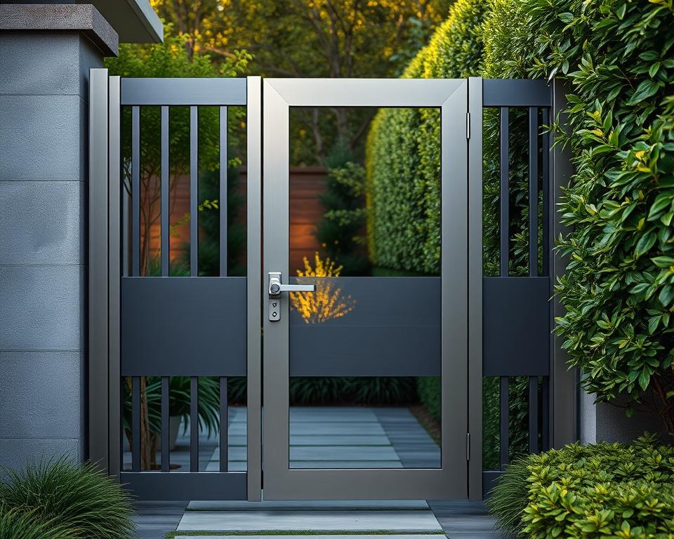 moderne Gartentor Sicherheit