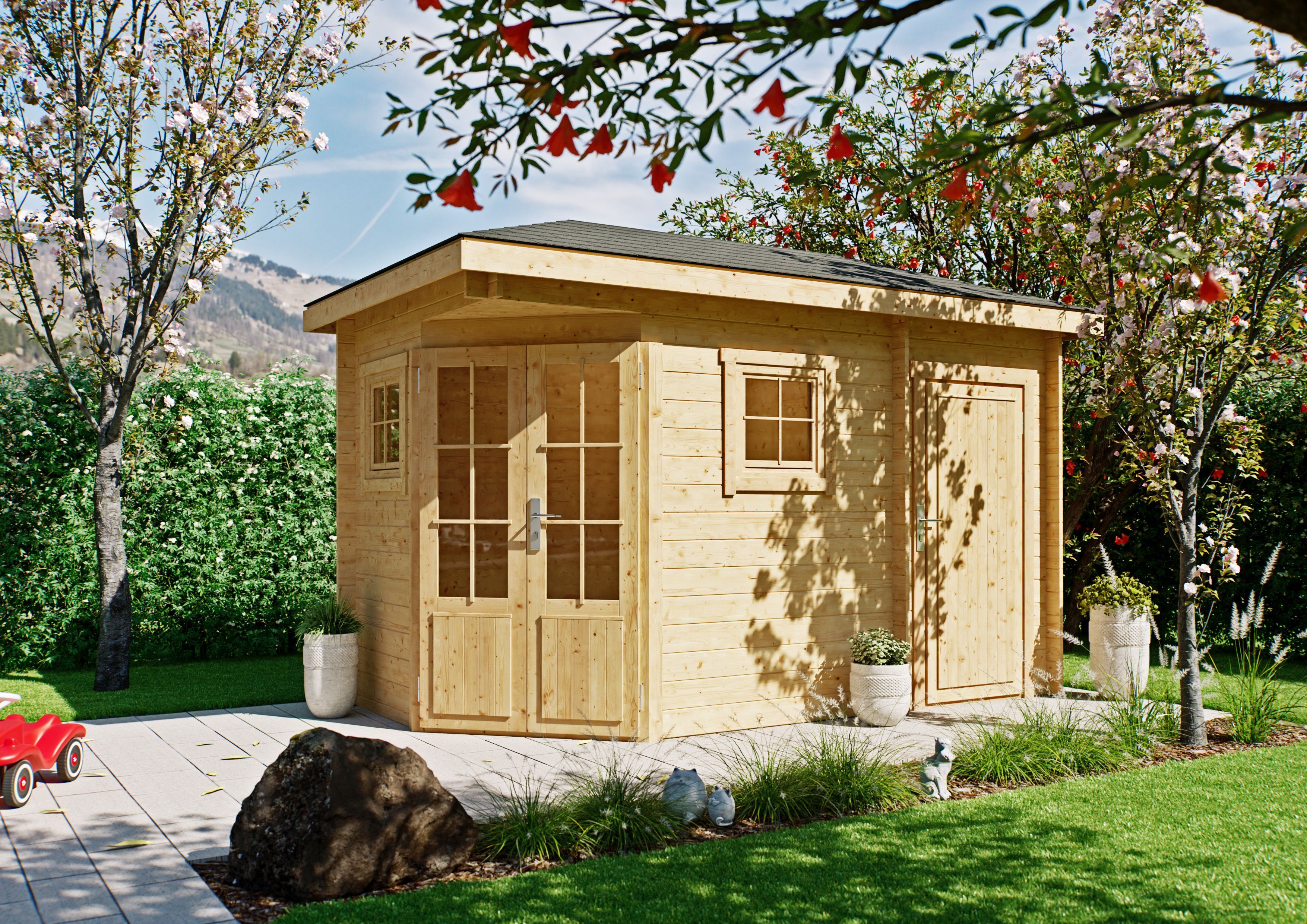 Fjordholz 5-Eck Holzgartenhaus Modell Evelyn 1D | 3x3m