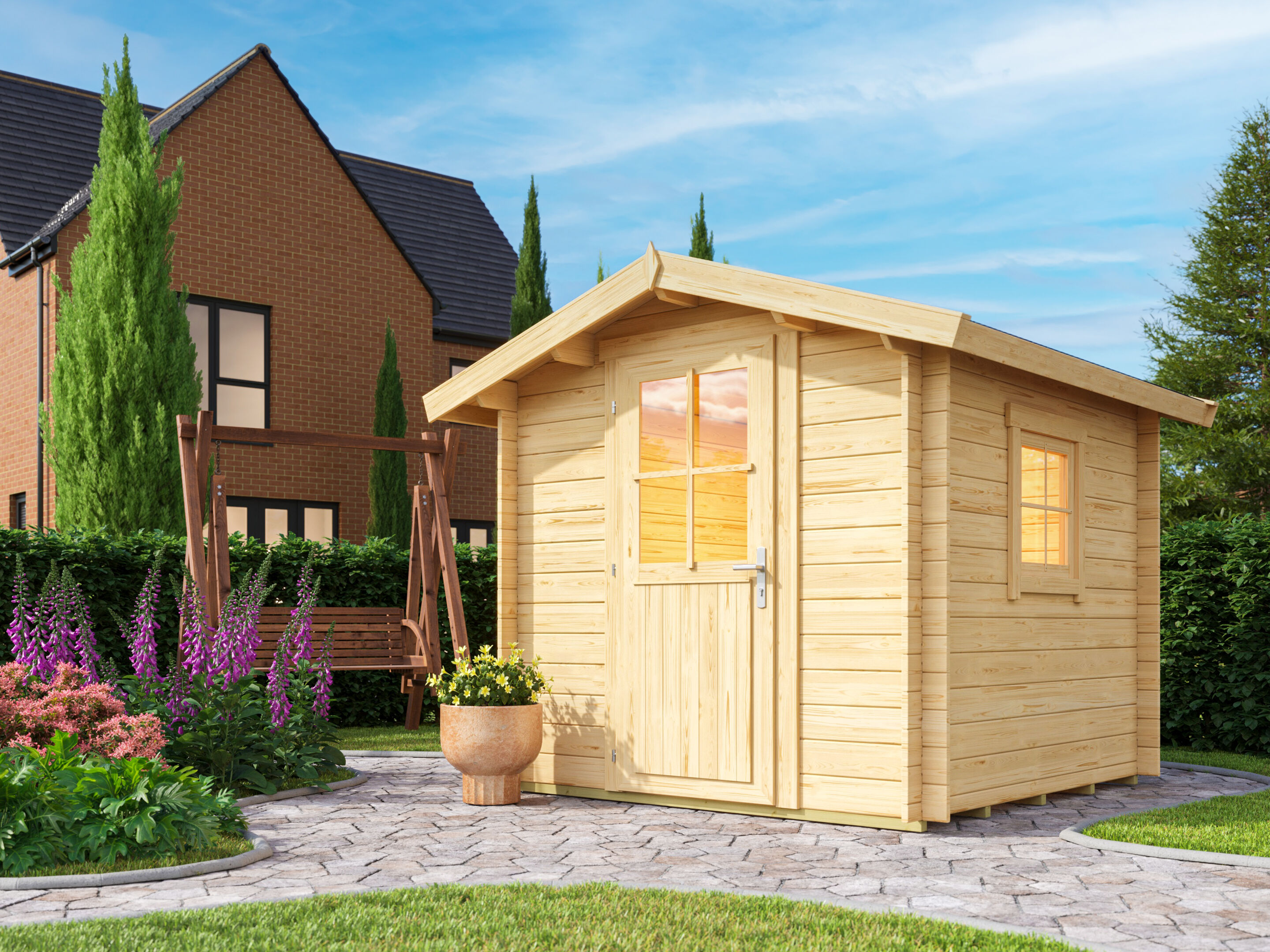Fjordholz Satteldach Holzgartenhaus Modell Eliza 1C | 2x2m