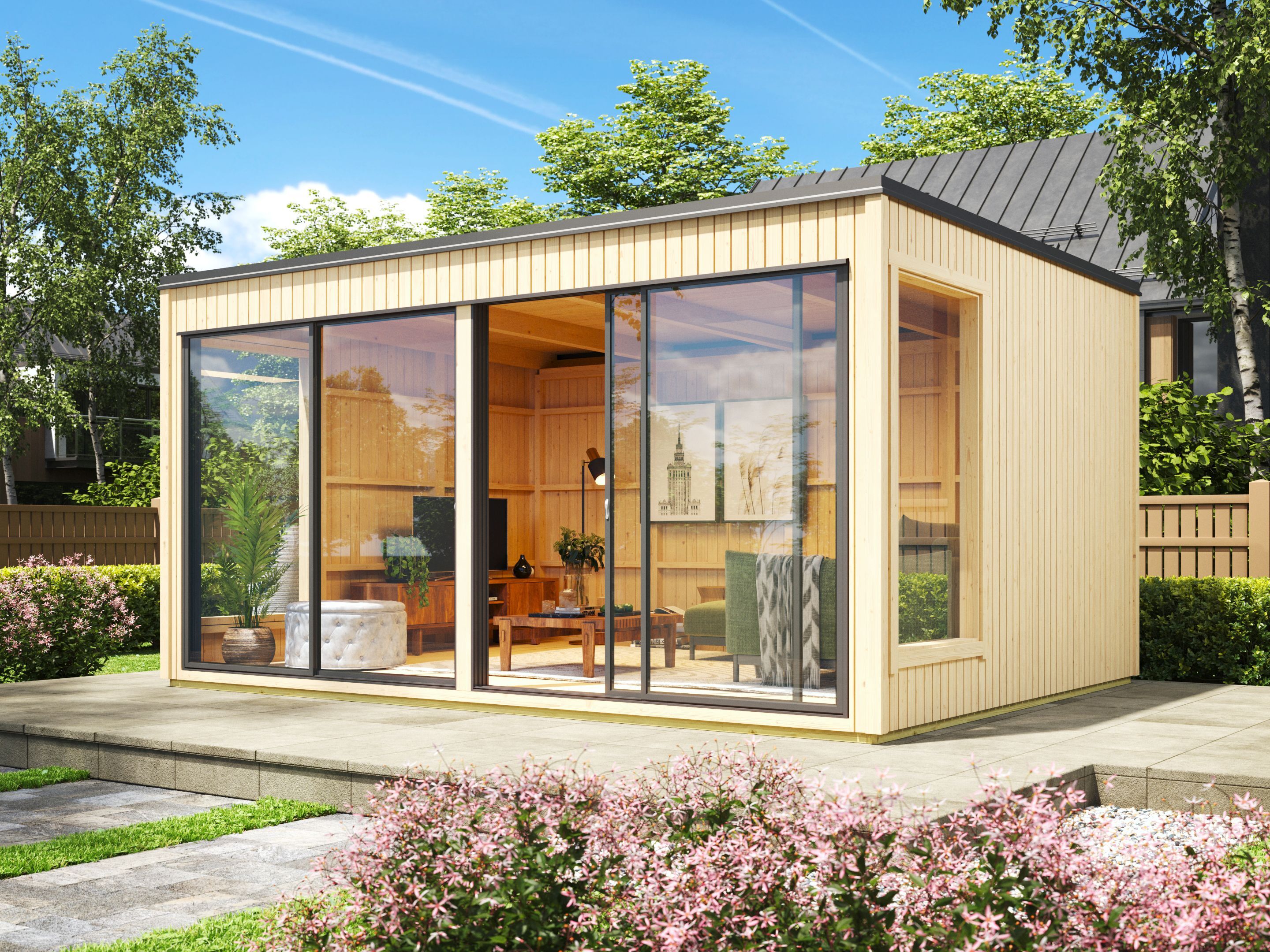 Fjordholz Holzgartenhaus Modell Garden Cube B | 4x3m