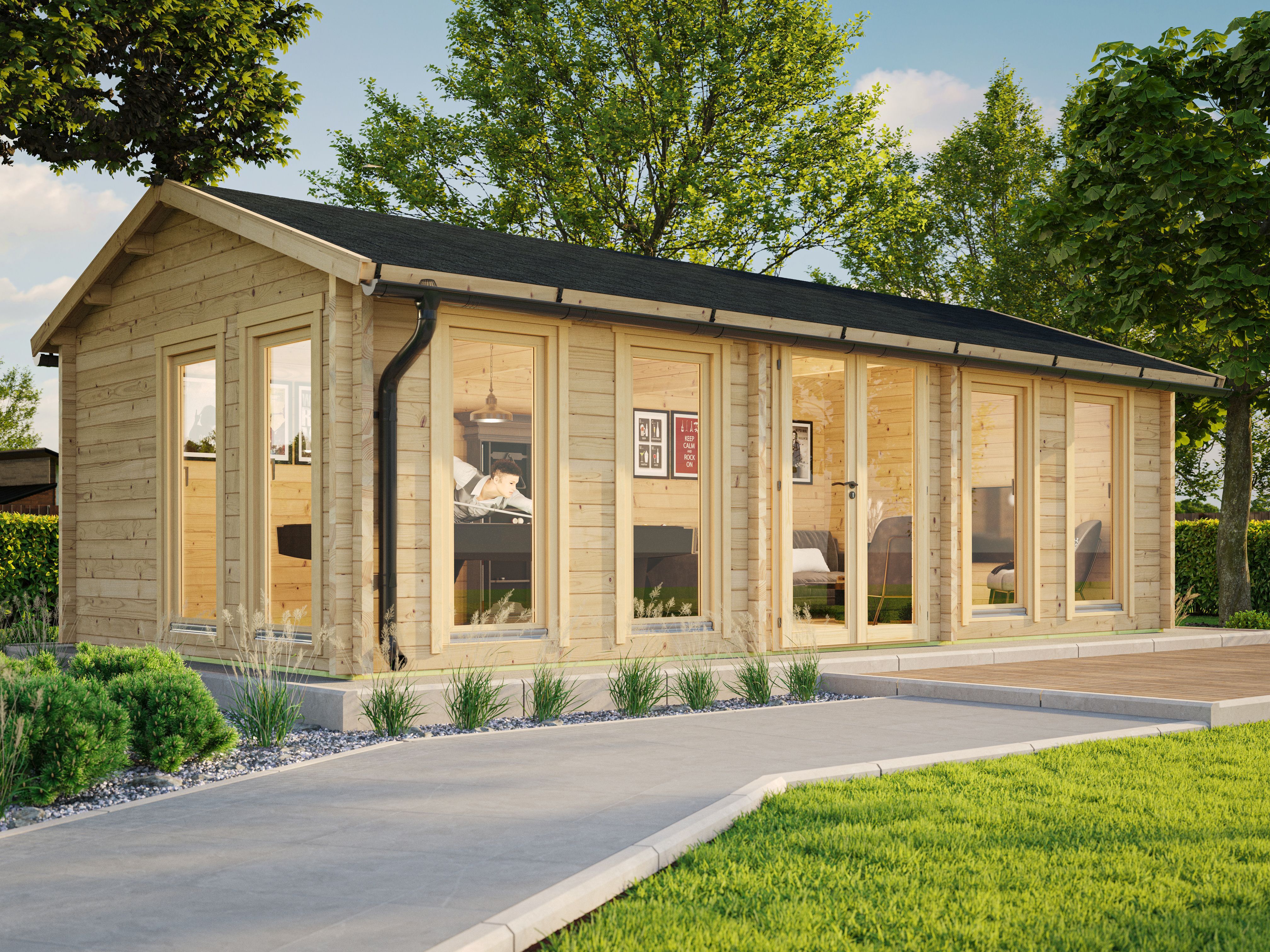 Fjordholz Holzgartenhaus Modell Helena 70 A | 8x4m