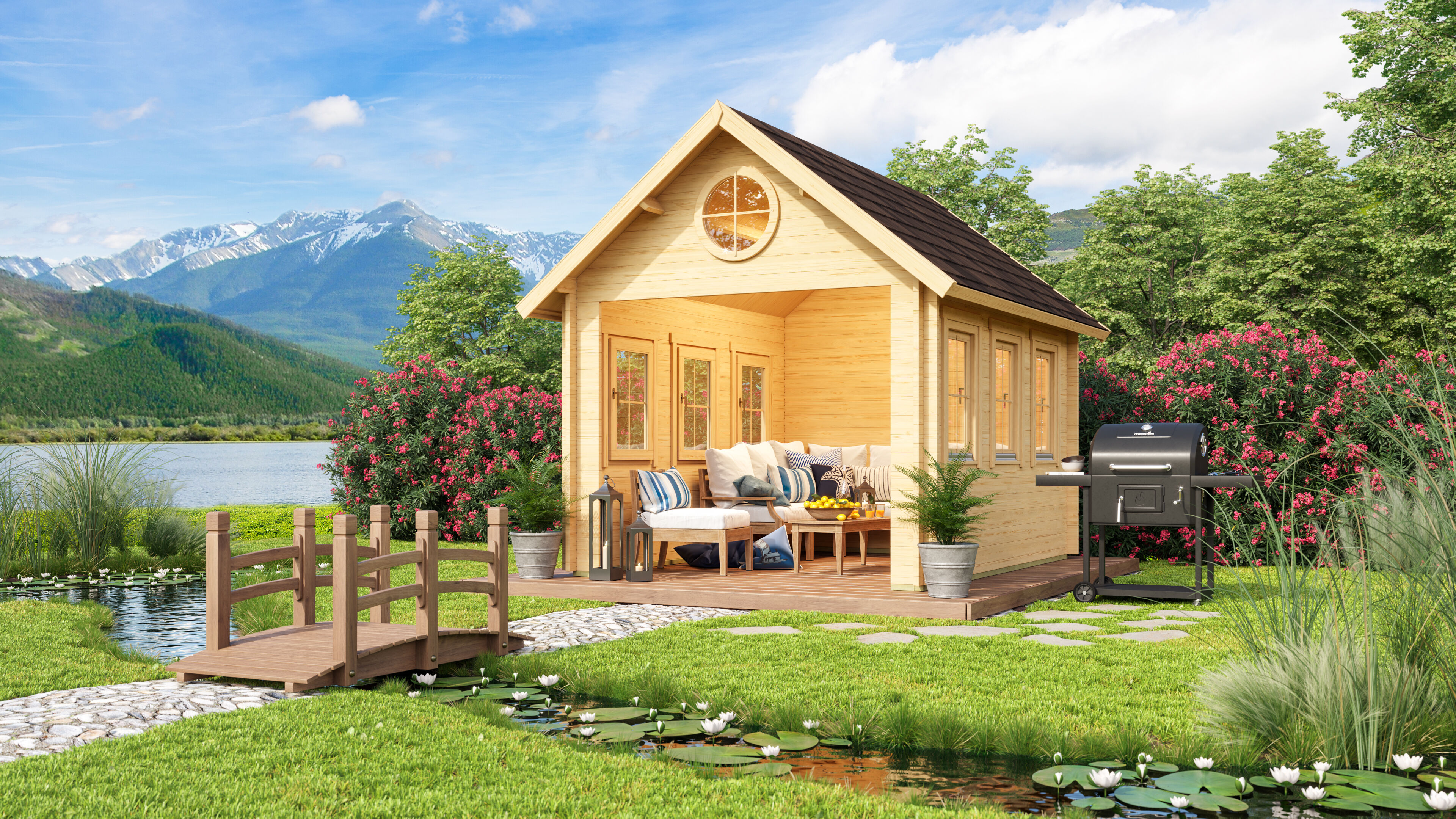 Fjordholz Holzgartenhaus Modell Glarus 70 | 4x3m