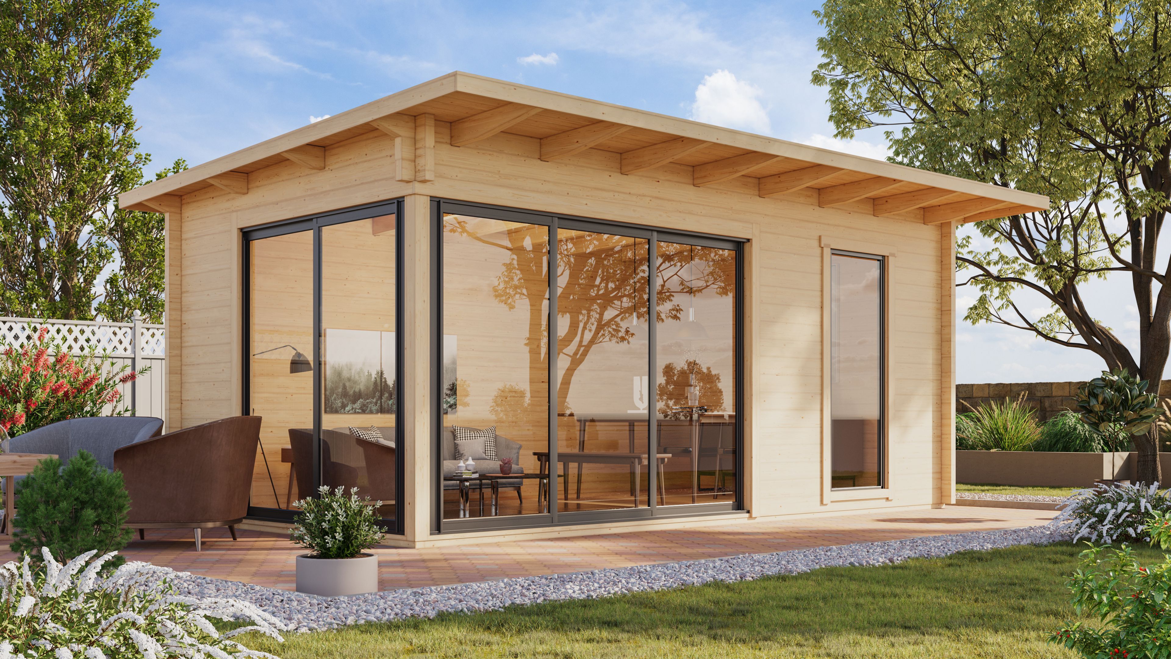 Fjordholz Holzgartenhaus Modell Starla 70 F | 6x4m