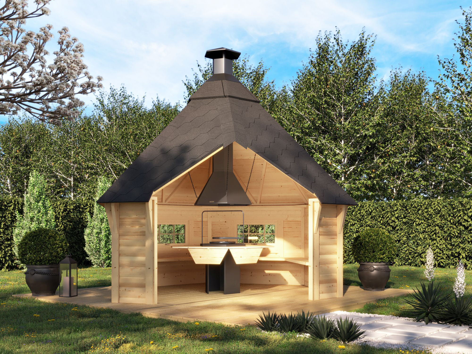 Fjordholz Grillhaus Modell Niklas 12 m² | 4x3m