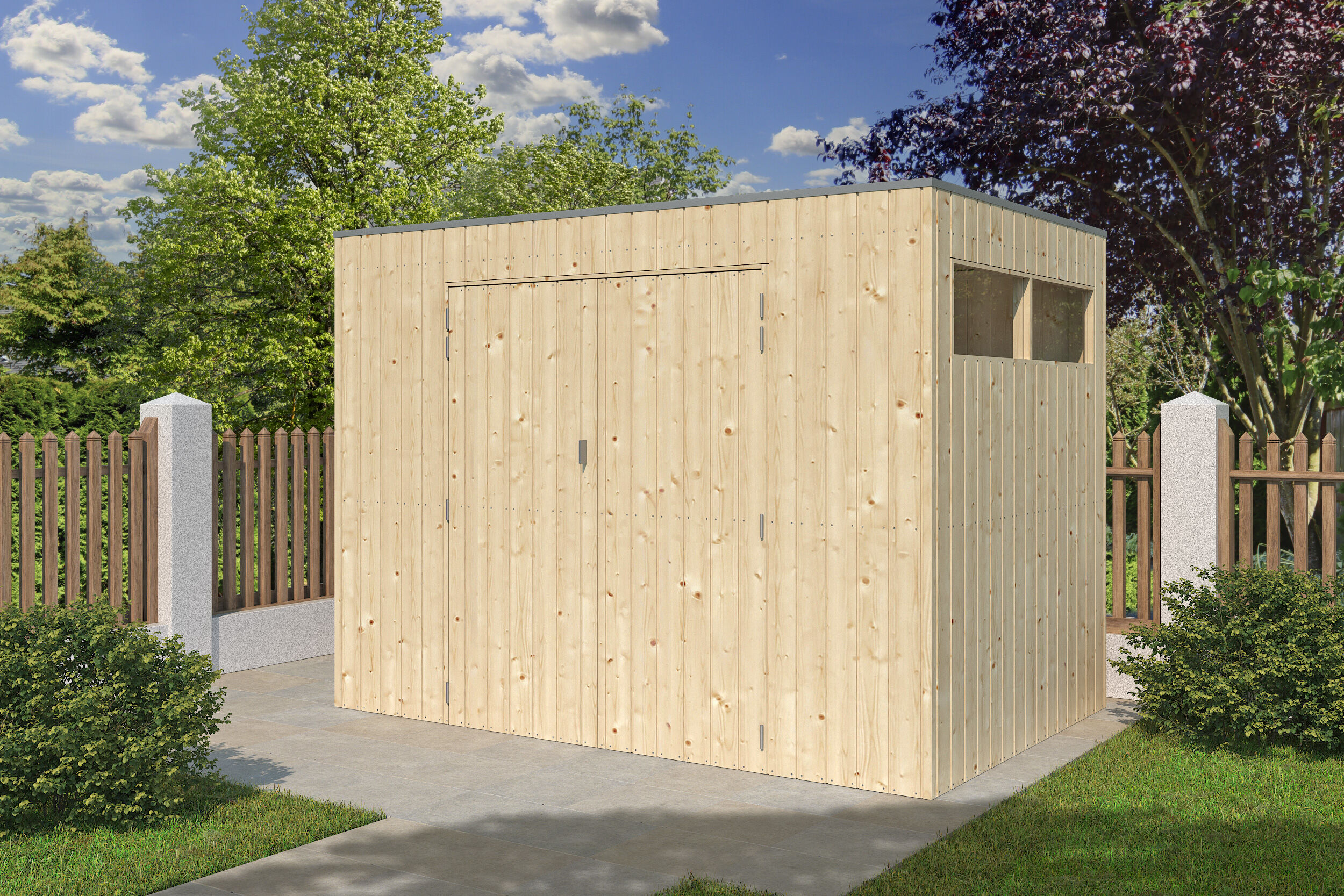 Holzgartenhaus Modell QBV-Line 5,90 m² | 3x2m