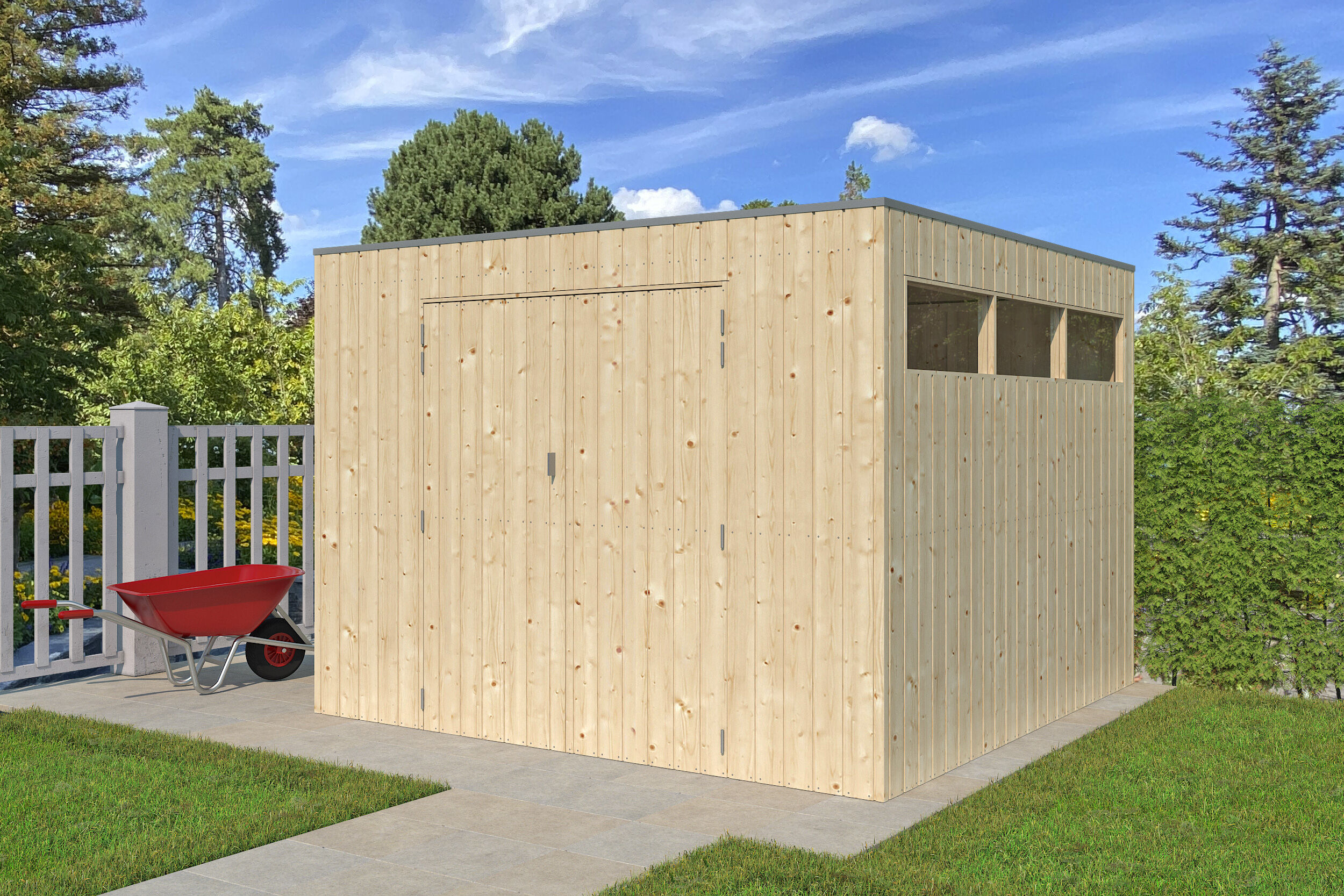 Holzgartenhaus Modell QBV-Line 8,88 m² | 3x3m