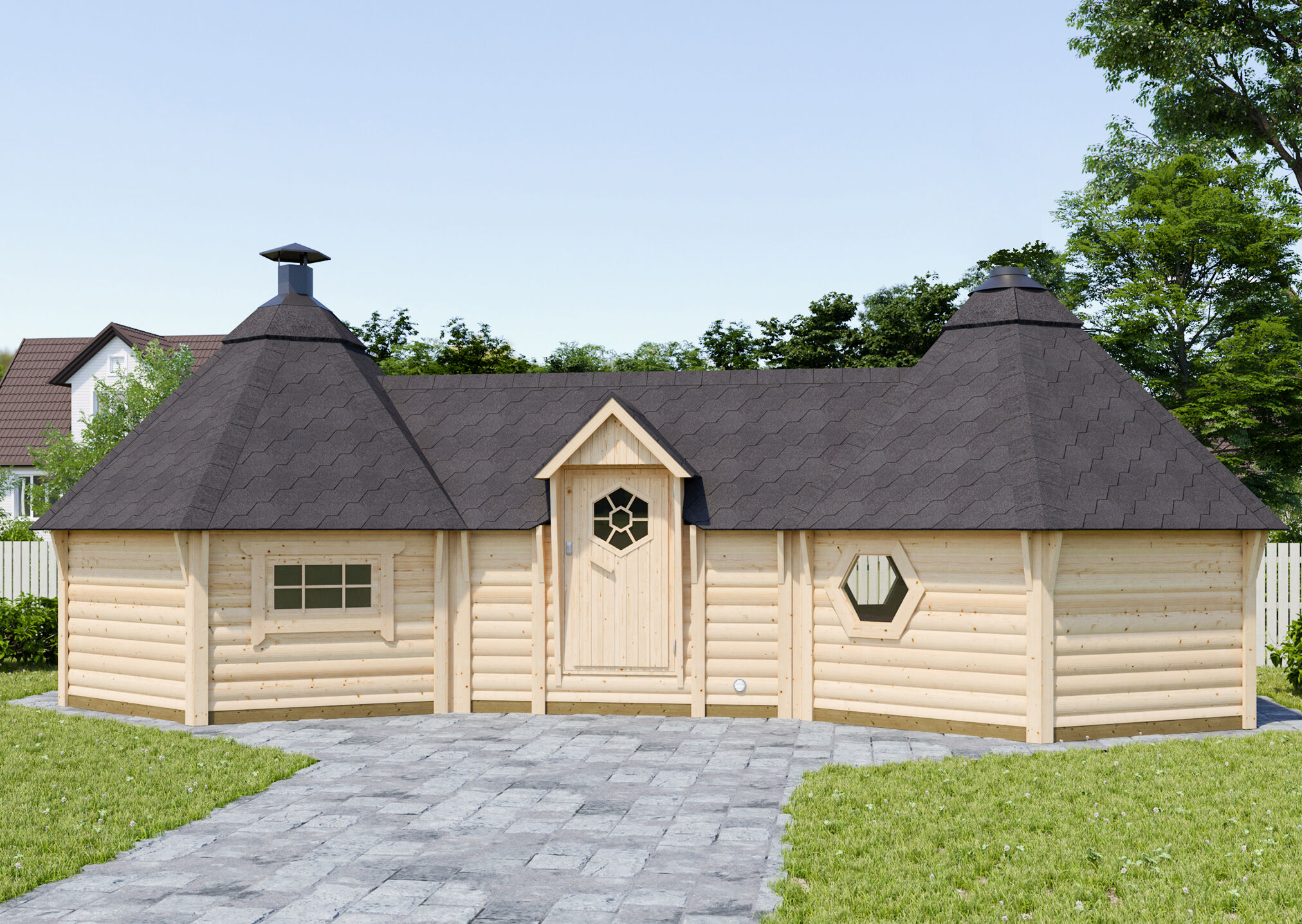 Fjordholz Doppelkota Modell Just  22 m² | 6x4m