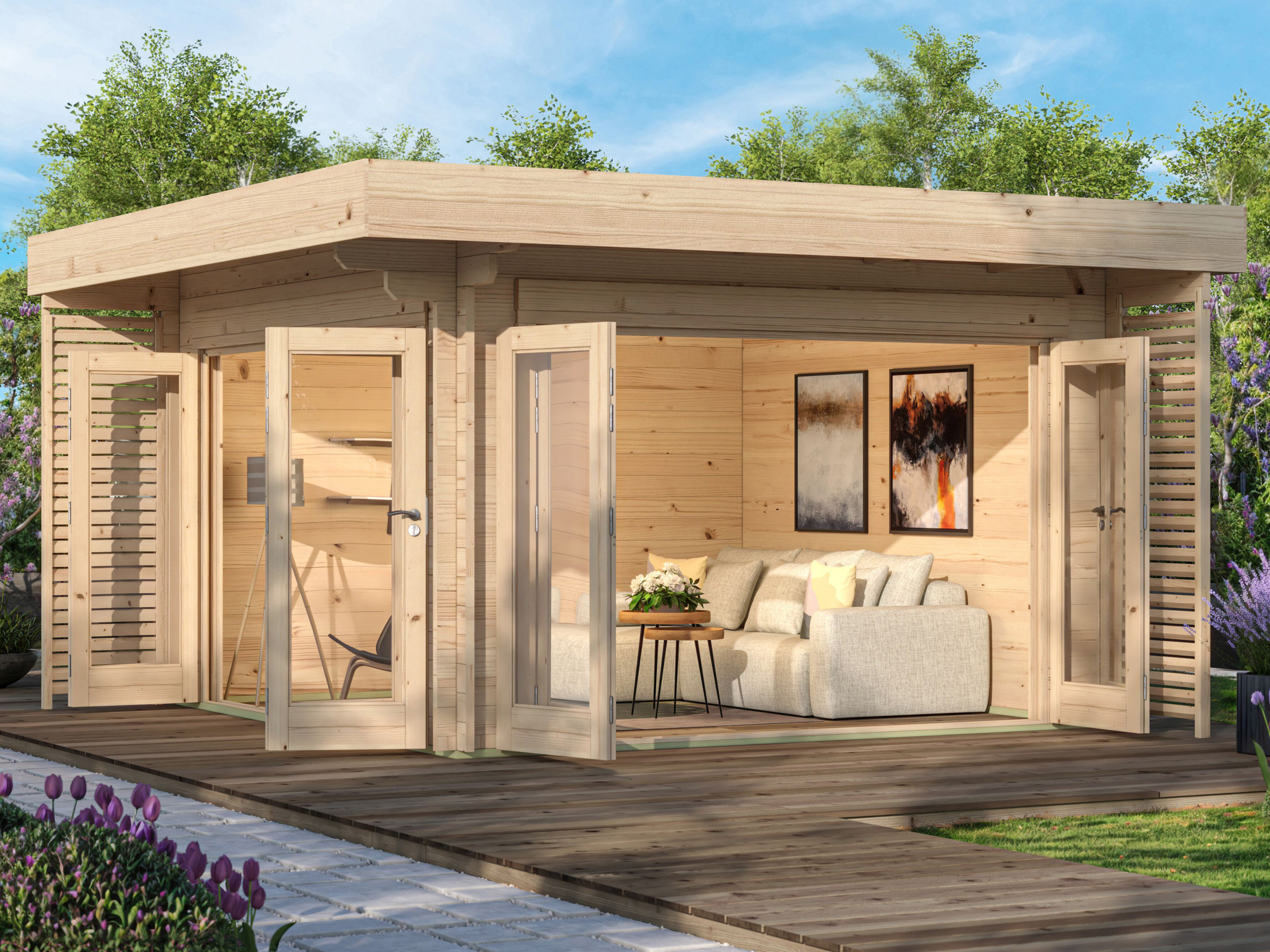 Fjordholz Holzgartenhaus Modell Bobby 44 | 6x4m