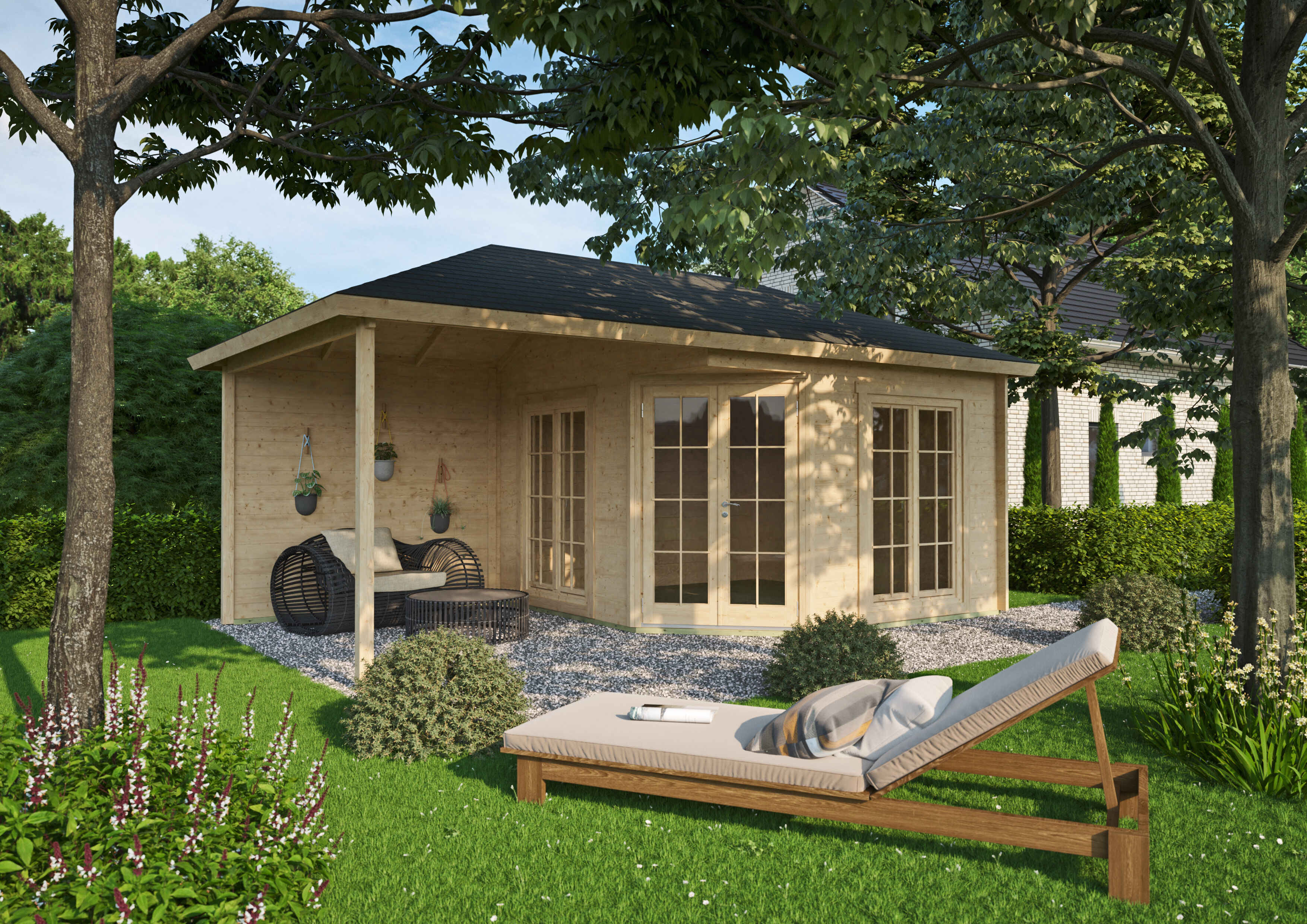 Fjordholz Holzgartenhaus Modell Silke 70 | 7x4m
