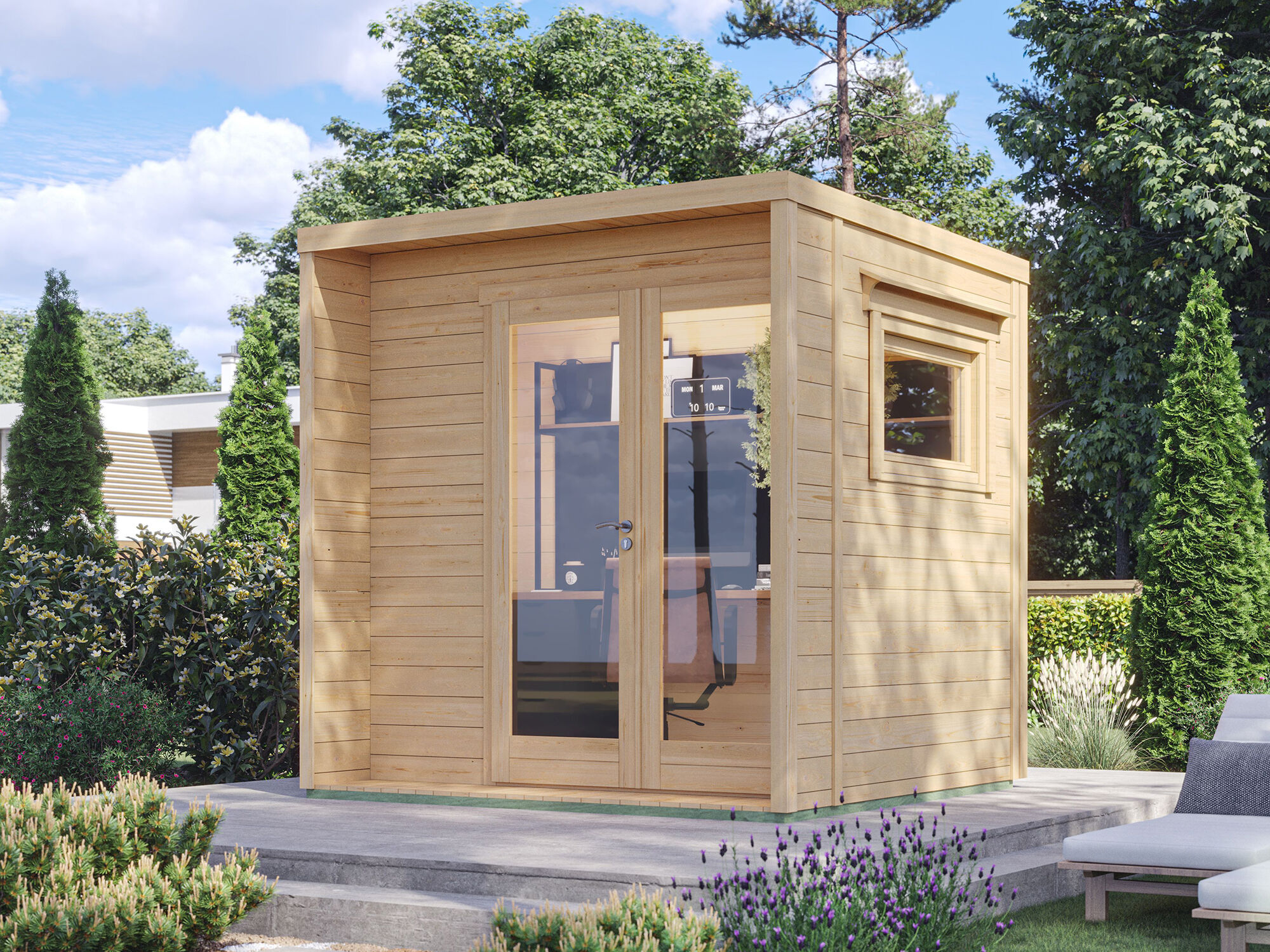 Fjordholz Holzgartenhaus  Modell Donny Office 44 A | 2x2m