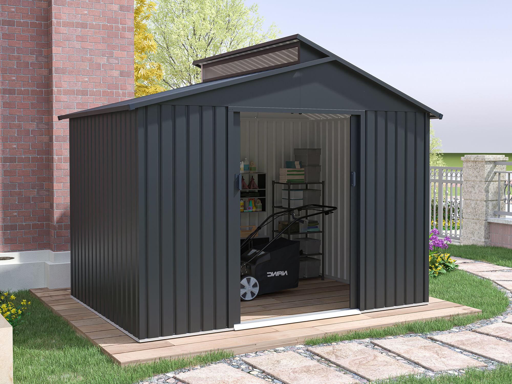 Metall Gerätehaus Modell Viva 5,44 m² | 3x2m