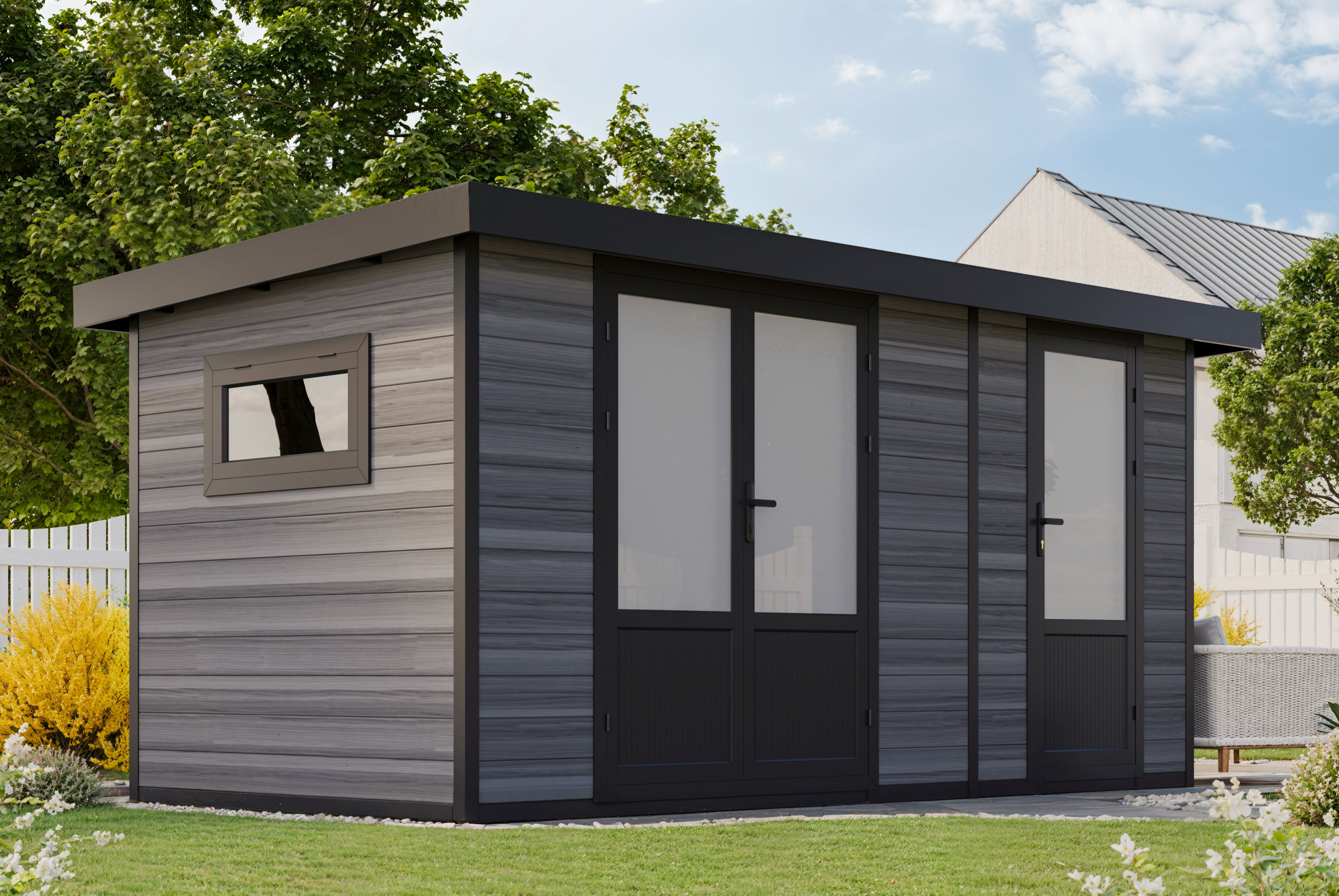 WPC Holzgartenhaus Modell Style DeLuxe 2-Raum 8,0 m² | 4x2m