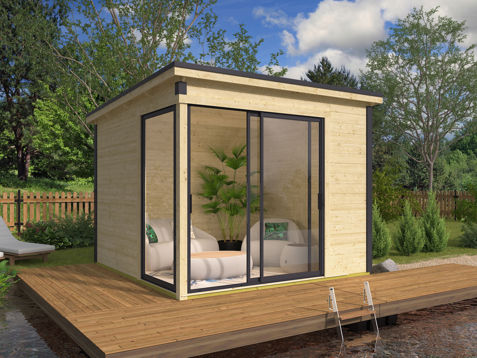 Fjordholz Holzgartenhaus Modell Amrum-1 | 3x3m
