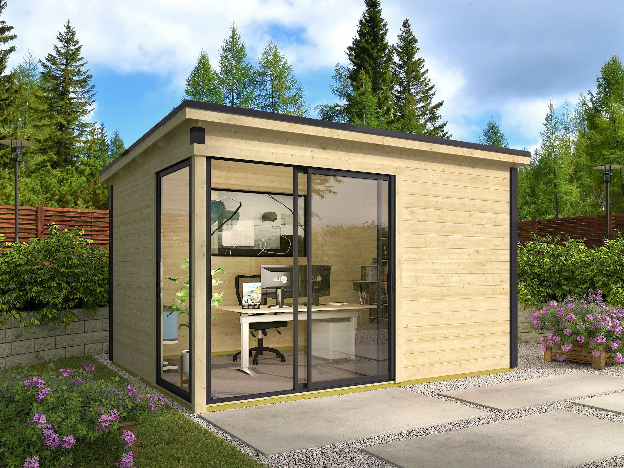 Fjordholz Holzgartenhaus Modell Amrum-2 | 4x3m