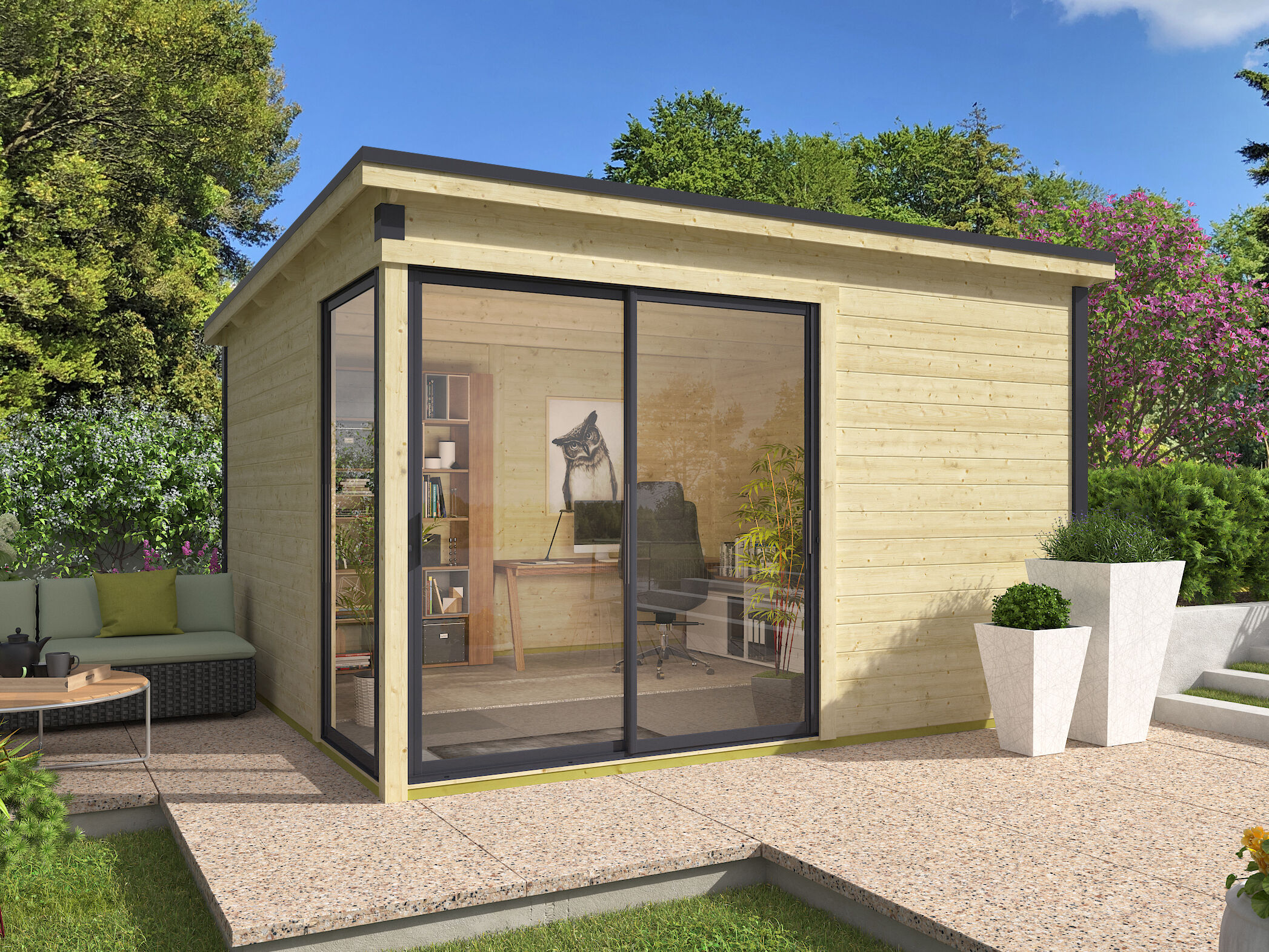 Fjordholz Holzgartenhaus Modell Amrum-3 | 4x4m