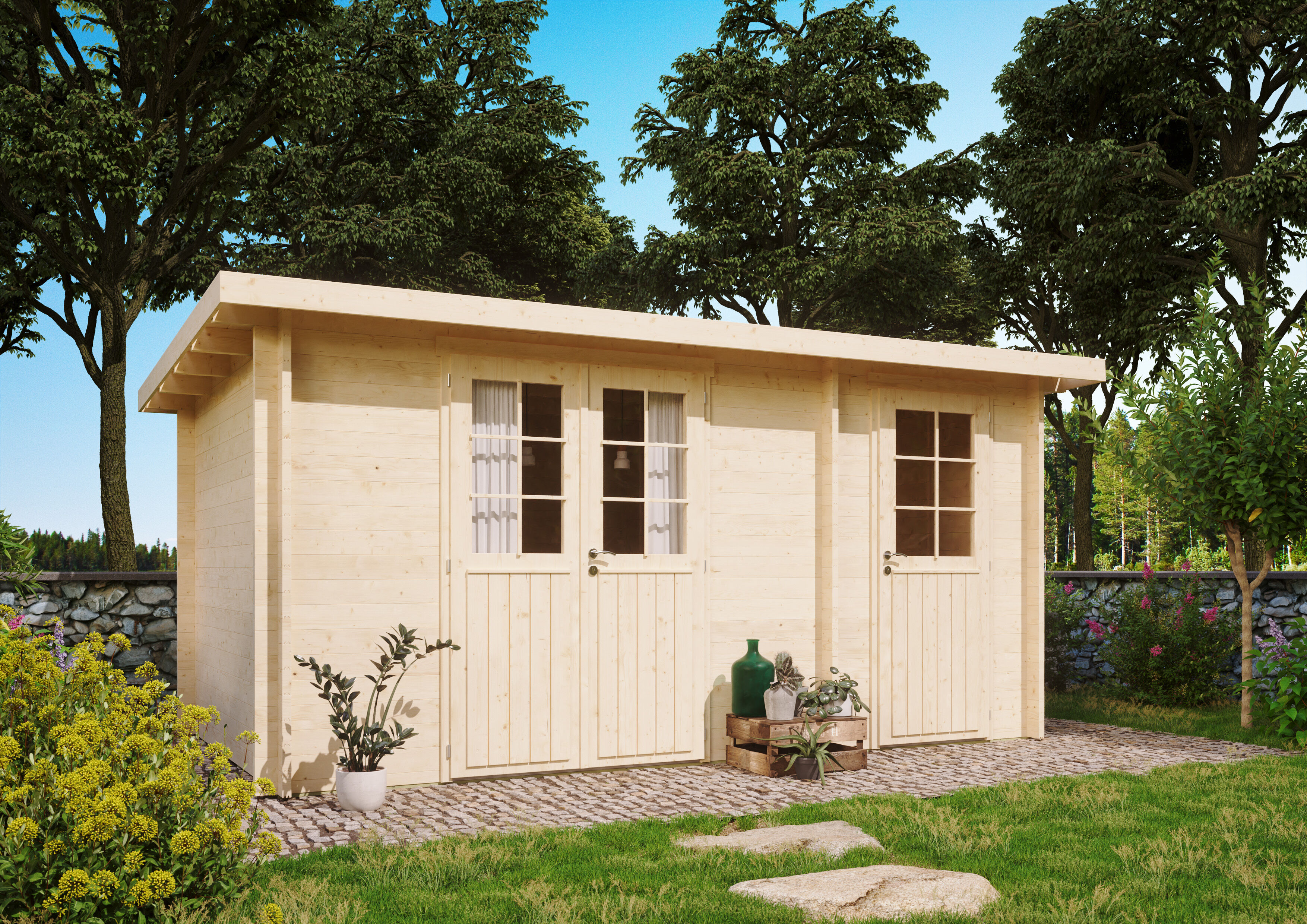 Fjordholz Holzgartenhaus Modell Carin 44 B | 5x3m