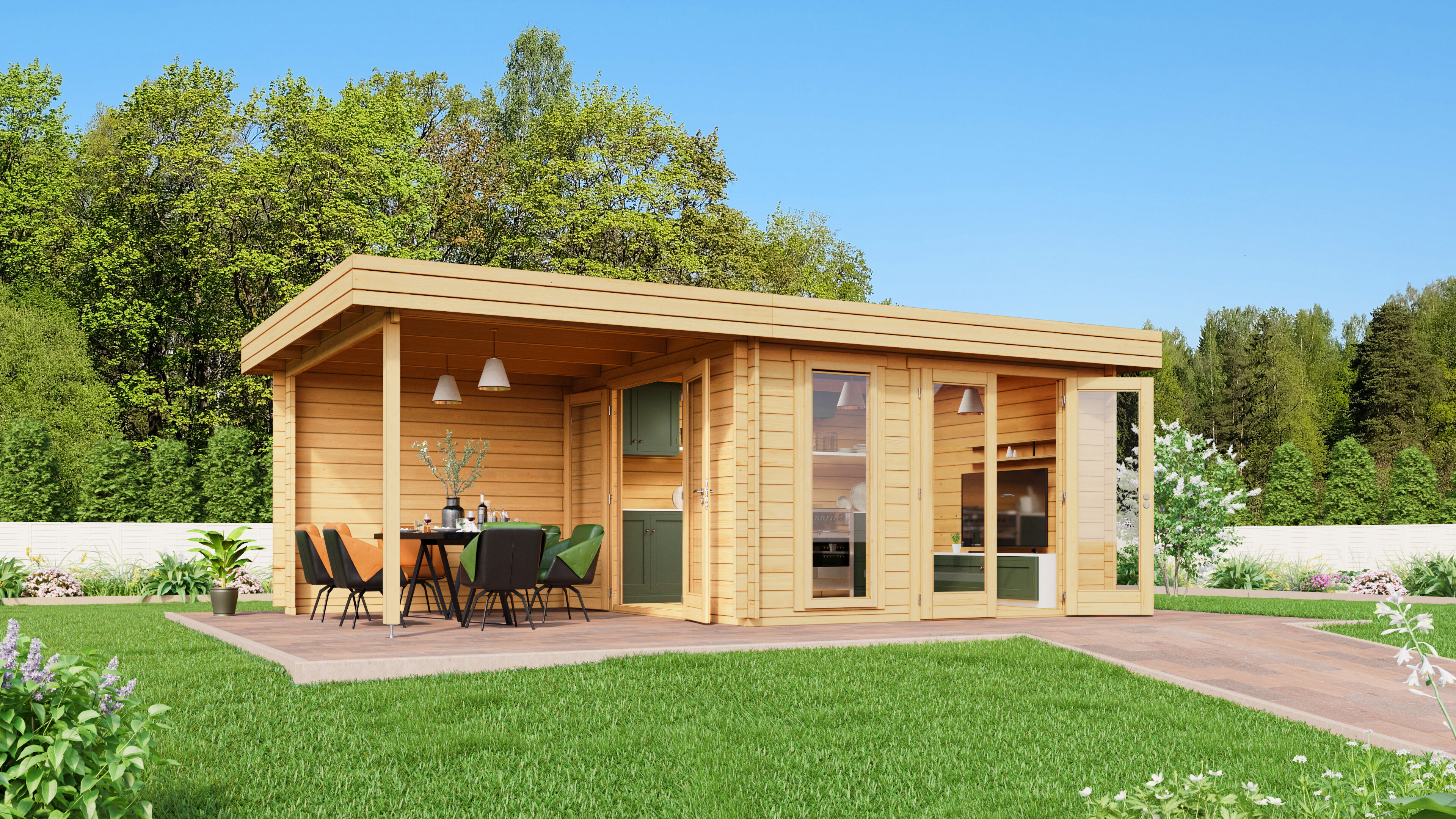 Fjordholz Holzgartenhaus Modell Ronya 70 | 7x4m