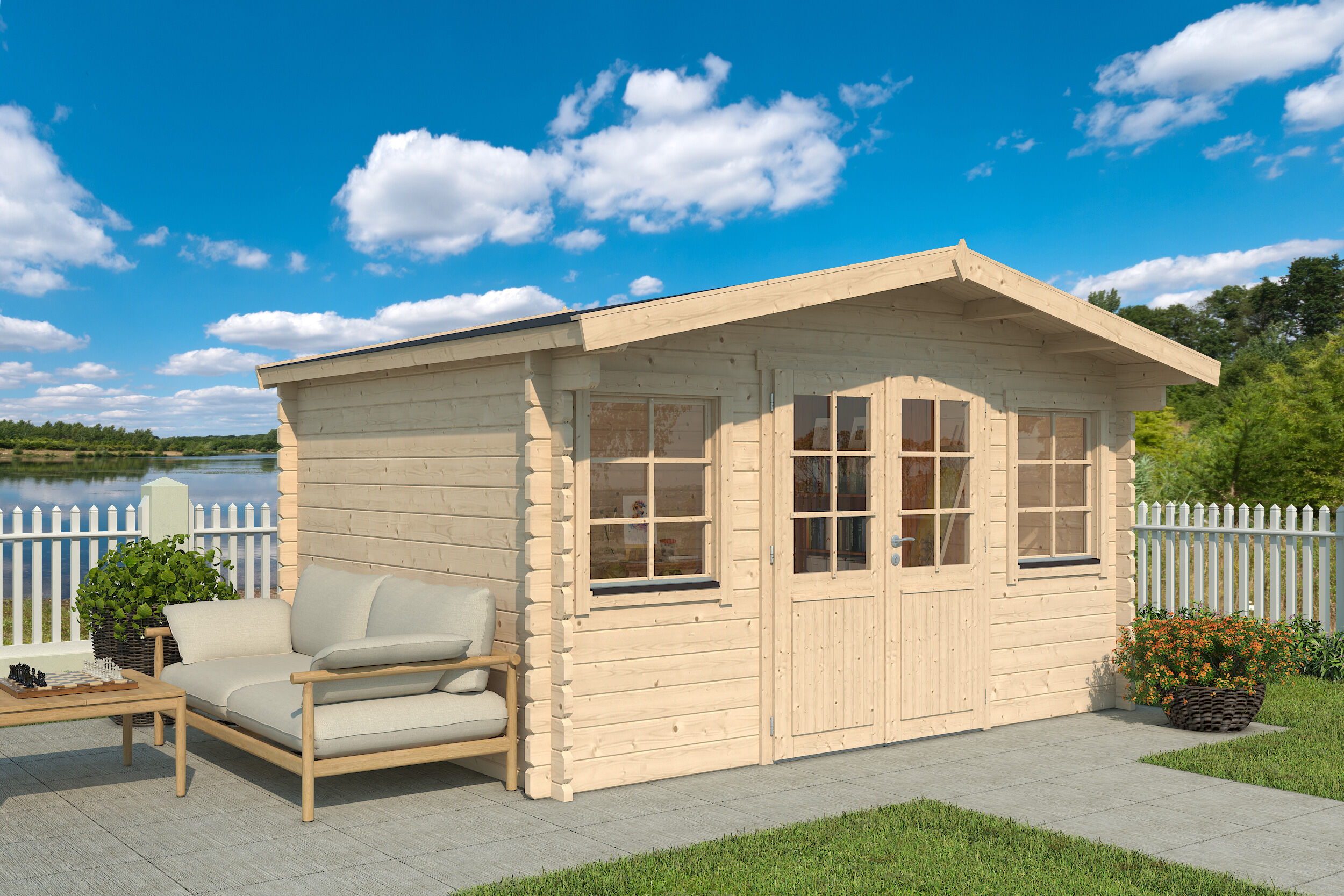Fjordholz Holzgartenhaus Modell Sören 44 | 4x3m