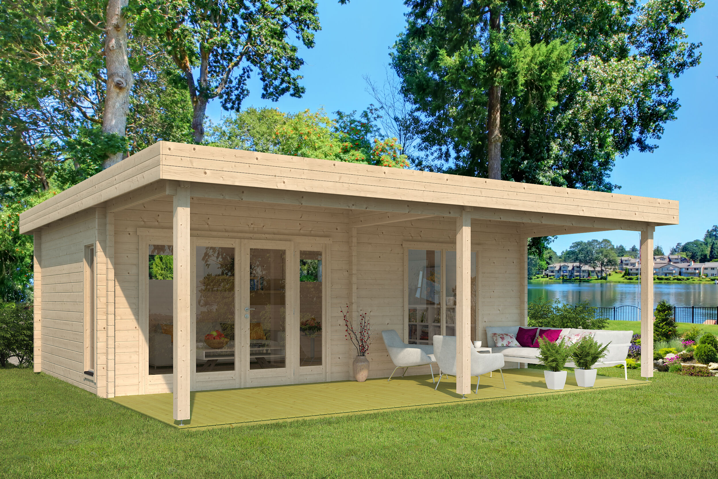 Fjordholz Gartenlounge Modell Oskar 70 | 6x4m
