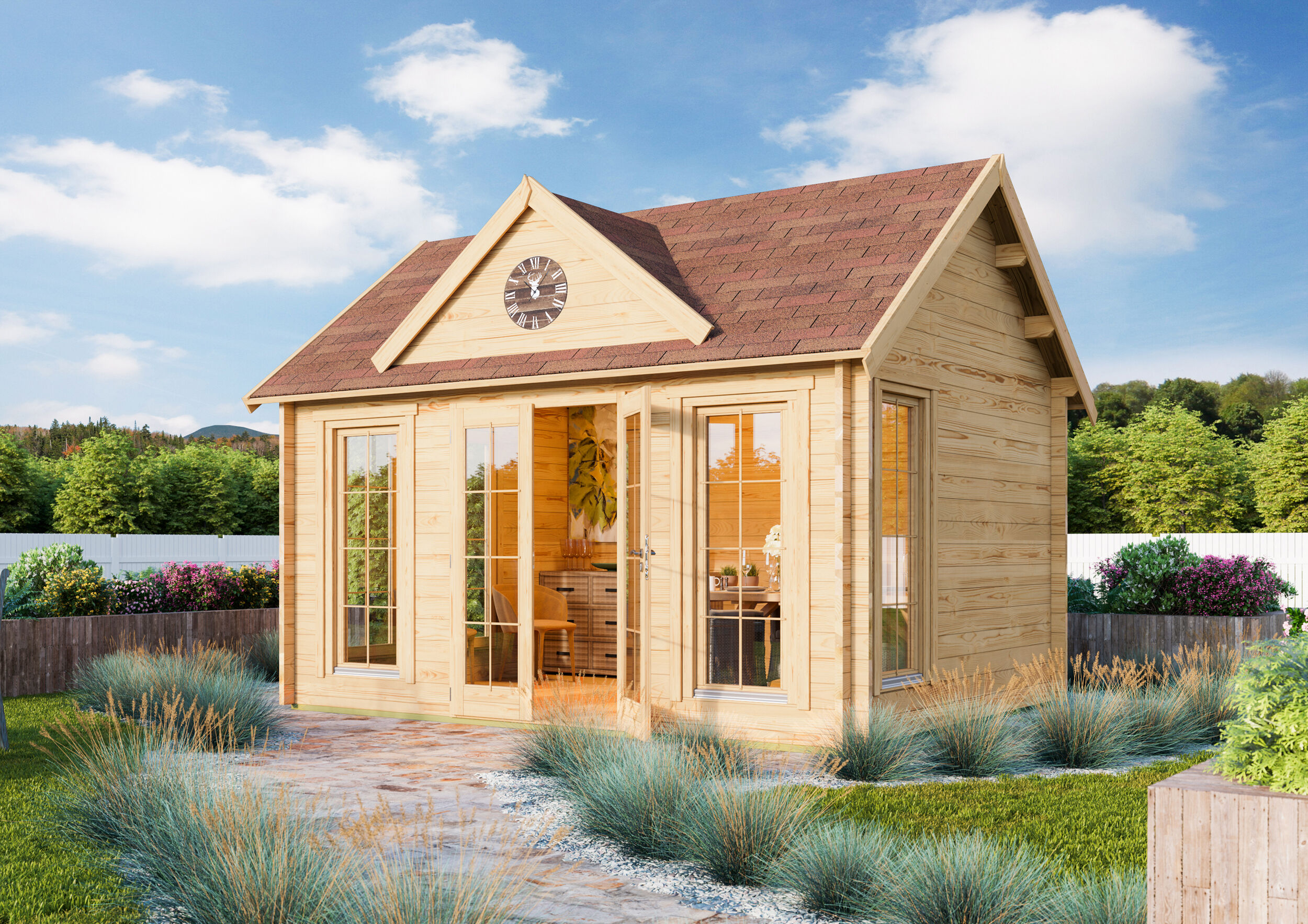 Fjordholz Holzgartenhaus Modell Teehaus Glasgow 44 A | 5x4m