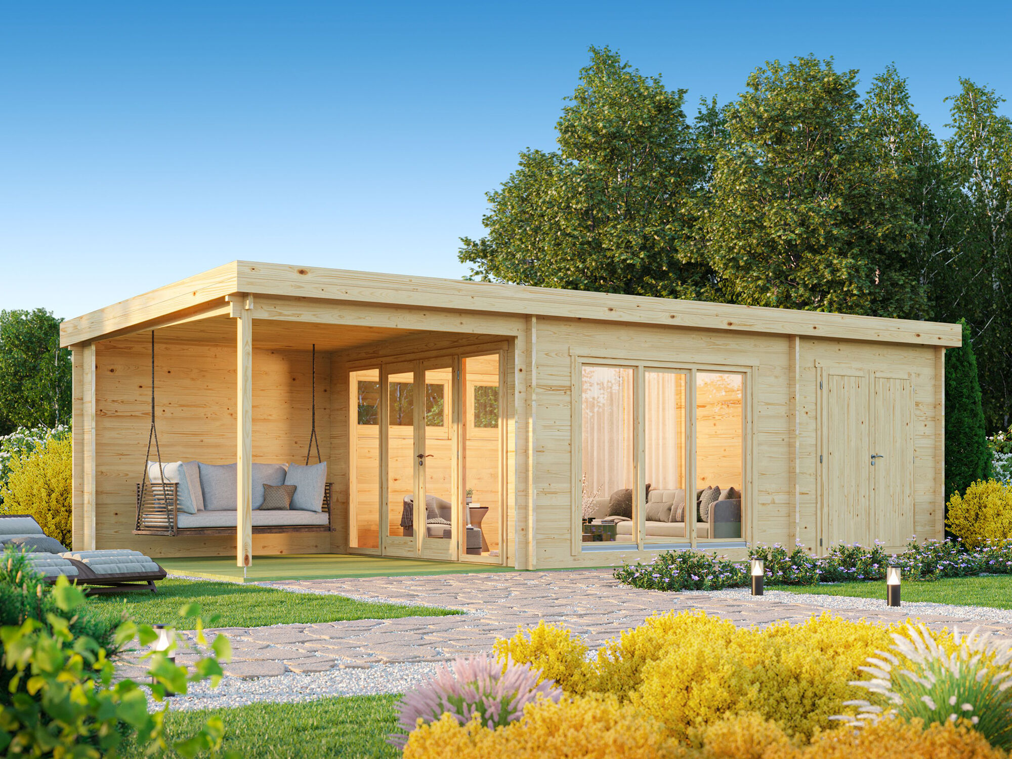 Fjordholz Gartenlounge Modell Olaf 44 | 6x4m