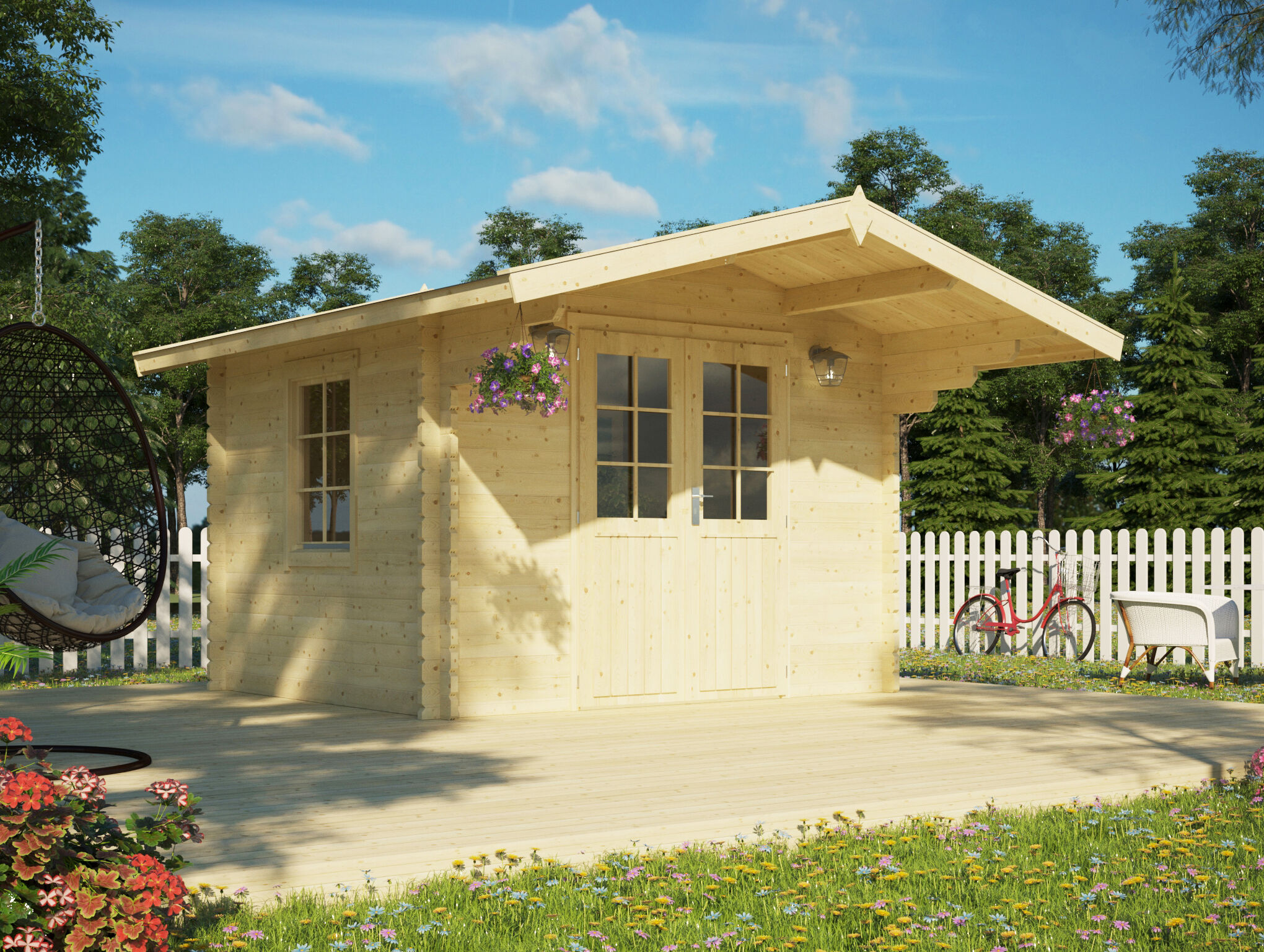 Holzgartenhaus Modell Salem 40 B | 3x3m