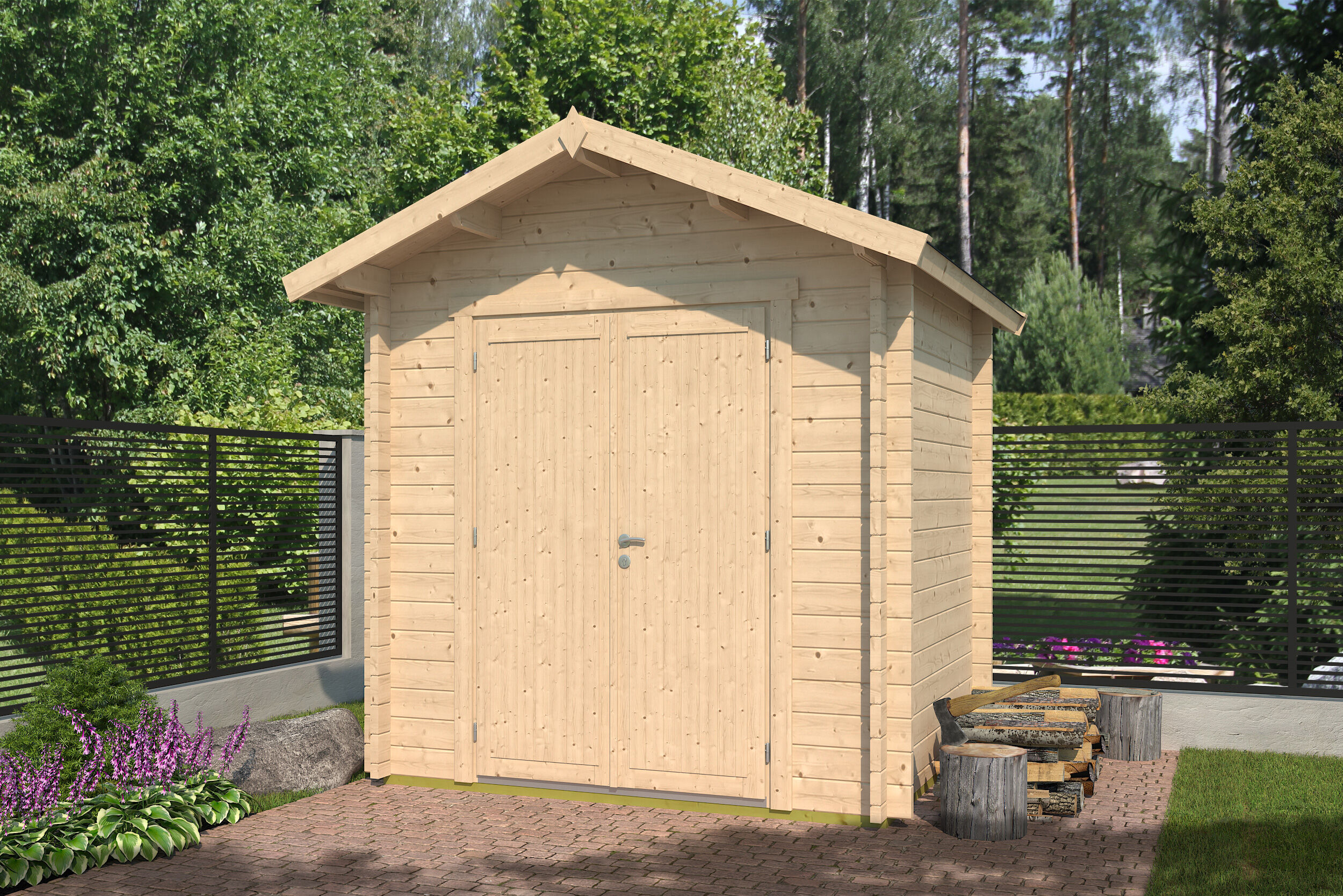 Fjordholz Holzgartenhaus Modell Lexi 44 C Premium | 6x4m
