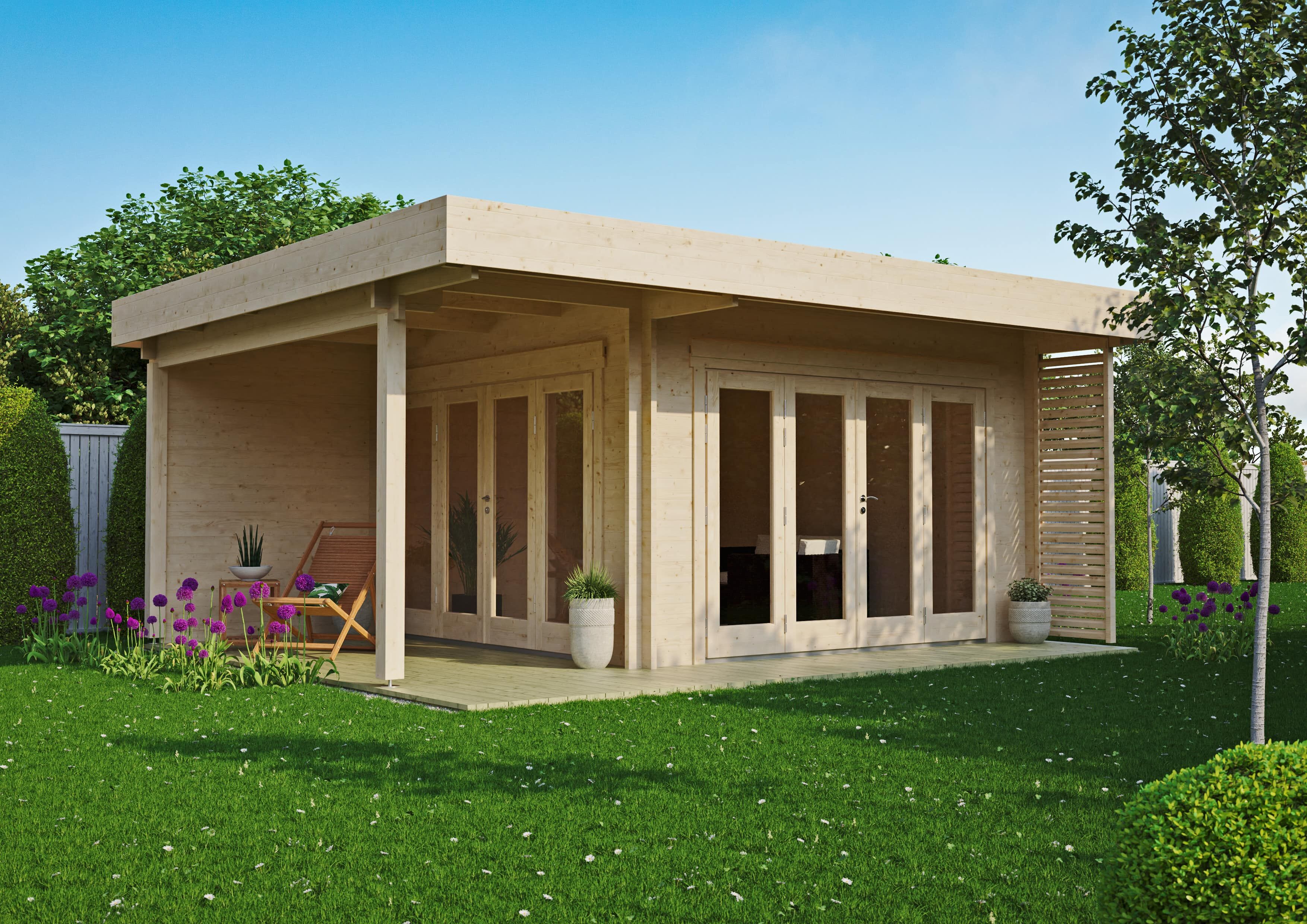 Fjordholz Gartenlounge Modell Sandra 44 B | 6x4m