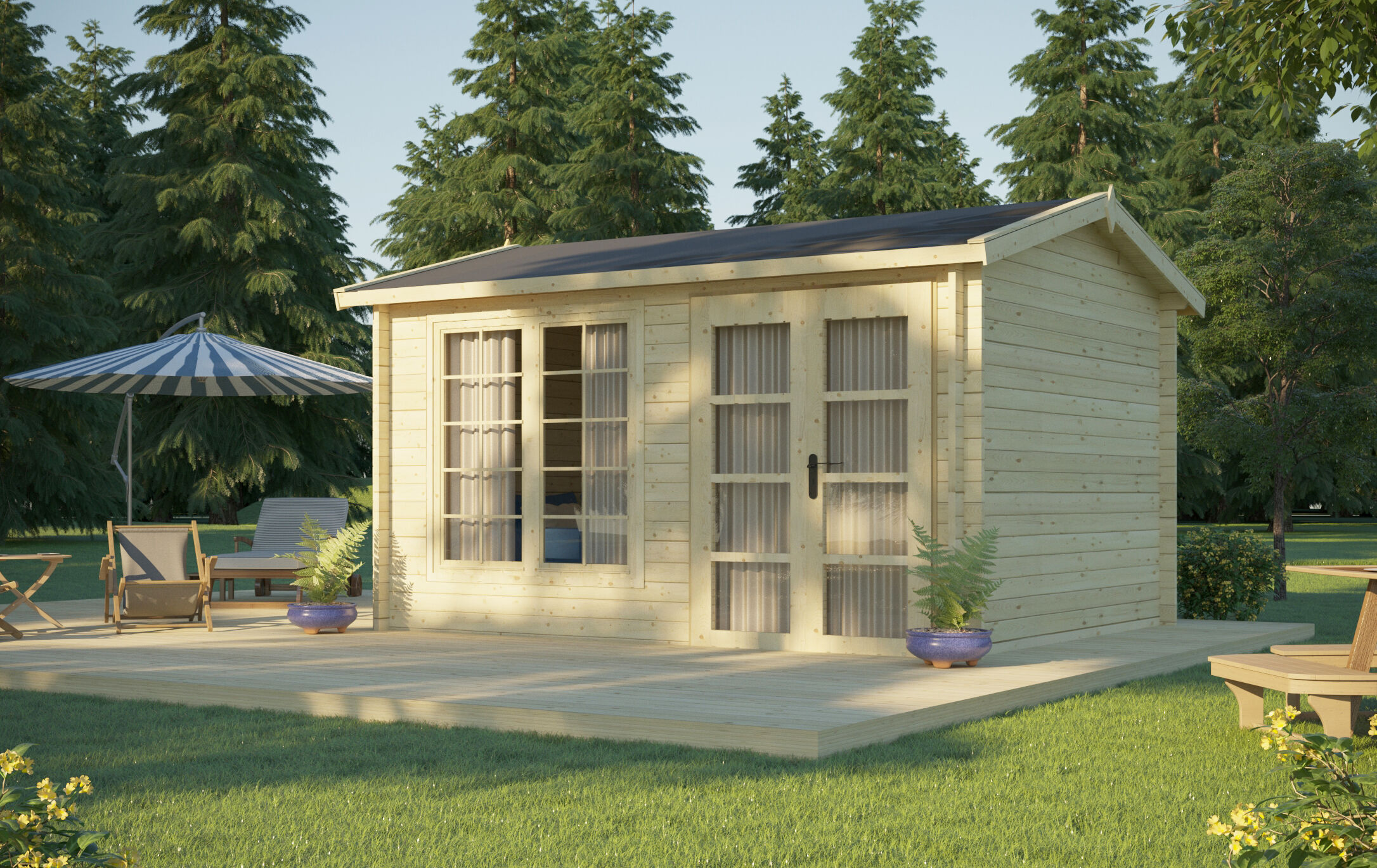 Holzgartenhaus Modell Irvine 40 | 4x3m