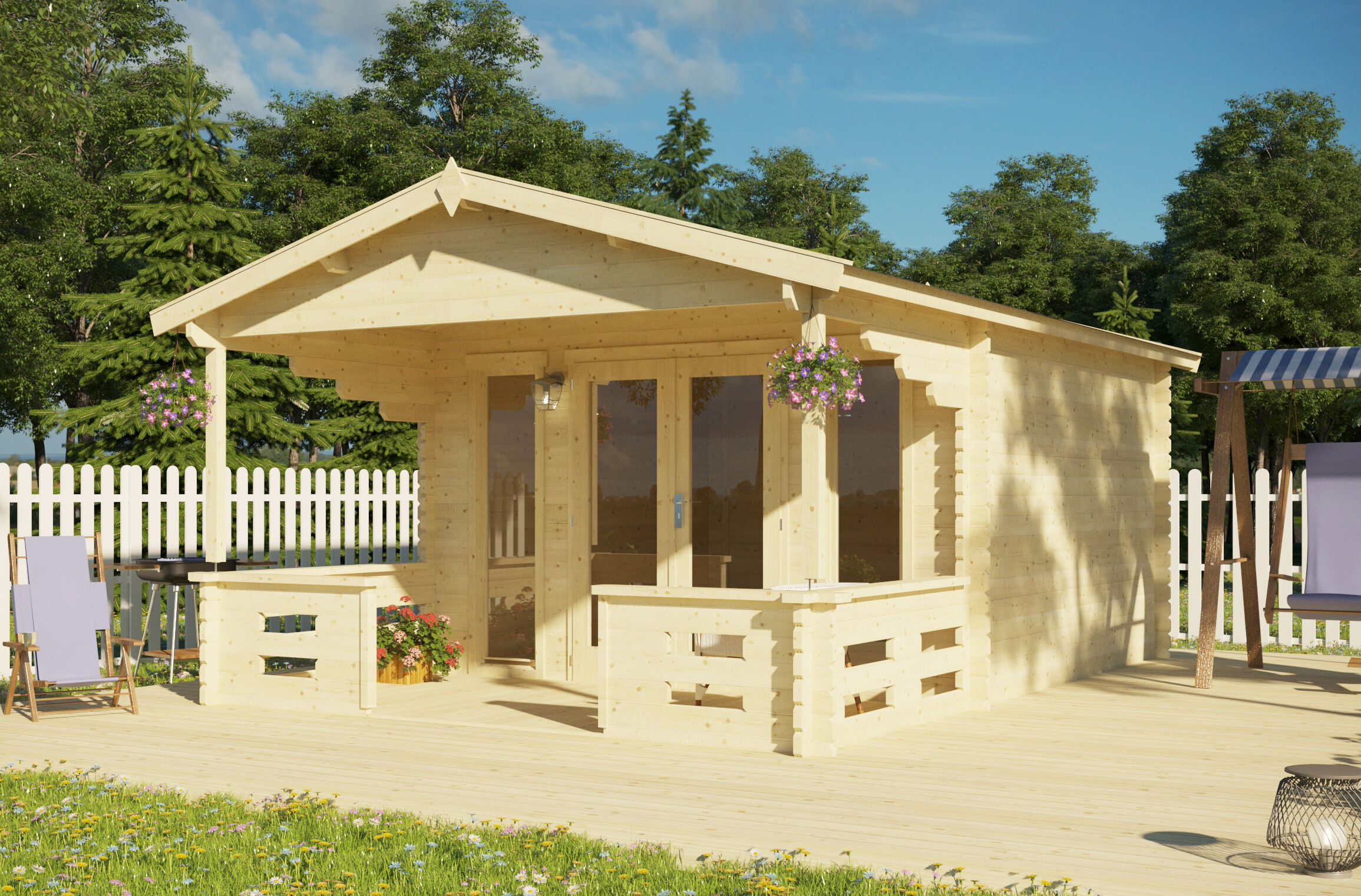 Holzgartenhaus Modell Kolding 40 | 5x4m