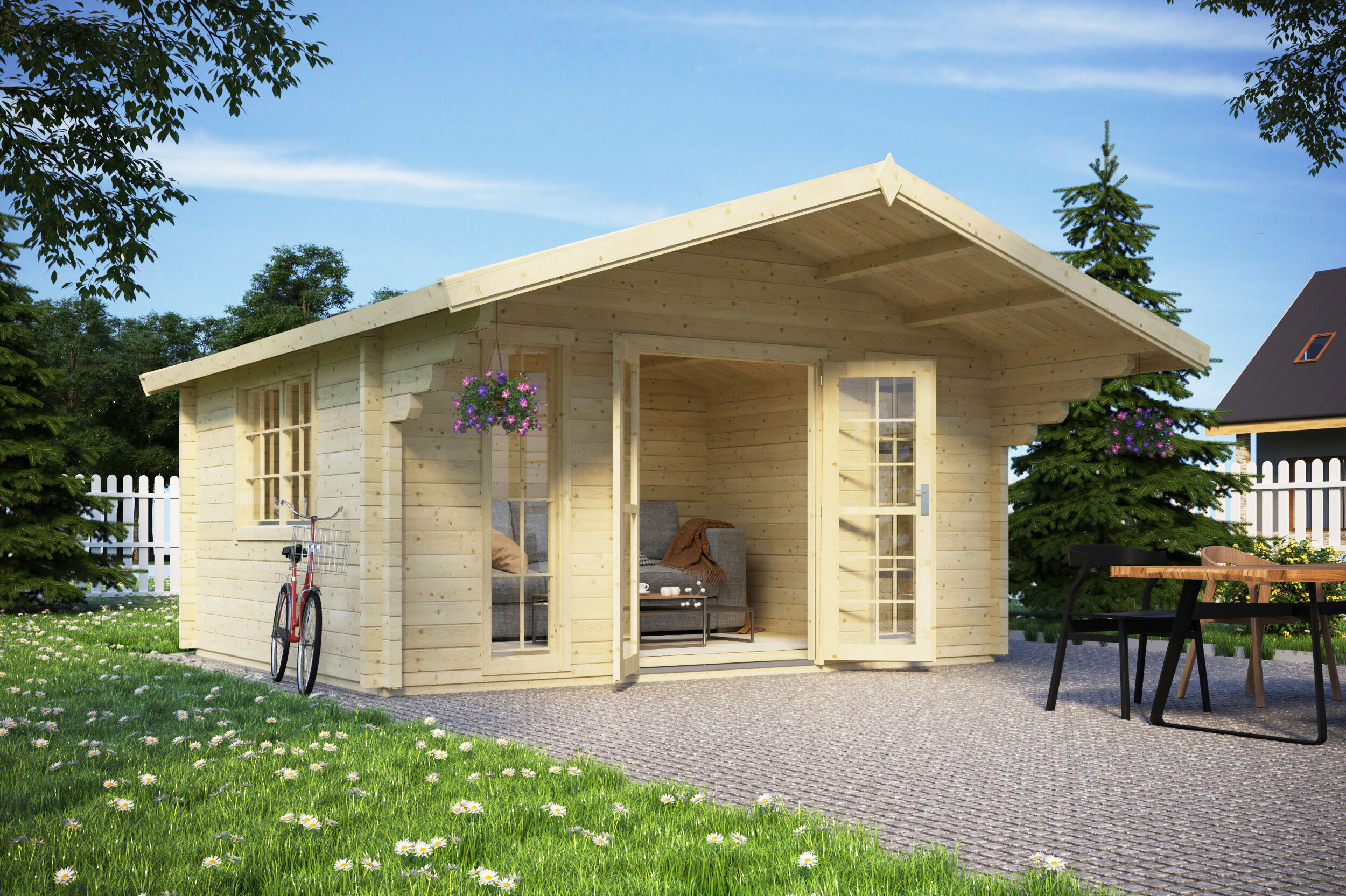 Holzgartenhaus Modell Detroit 70 | 6x4m