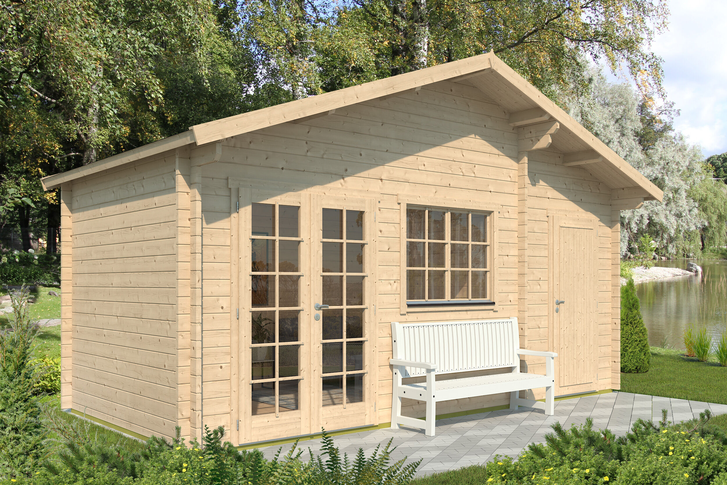 Fjordholz Holzgartenhaus Modell Rolf 44 C | 6x3m
