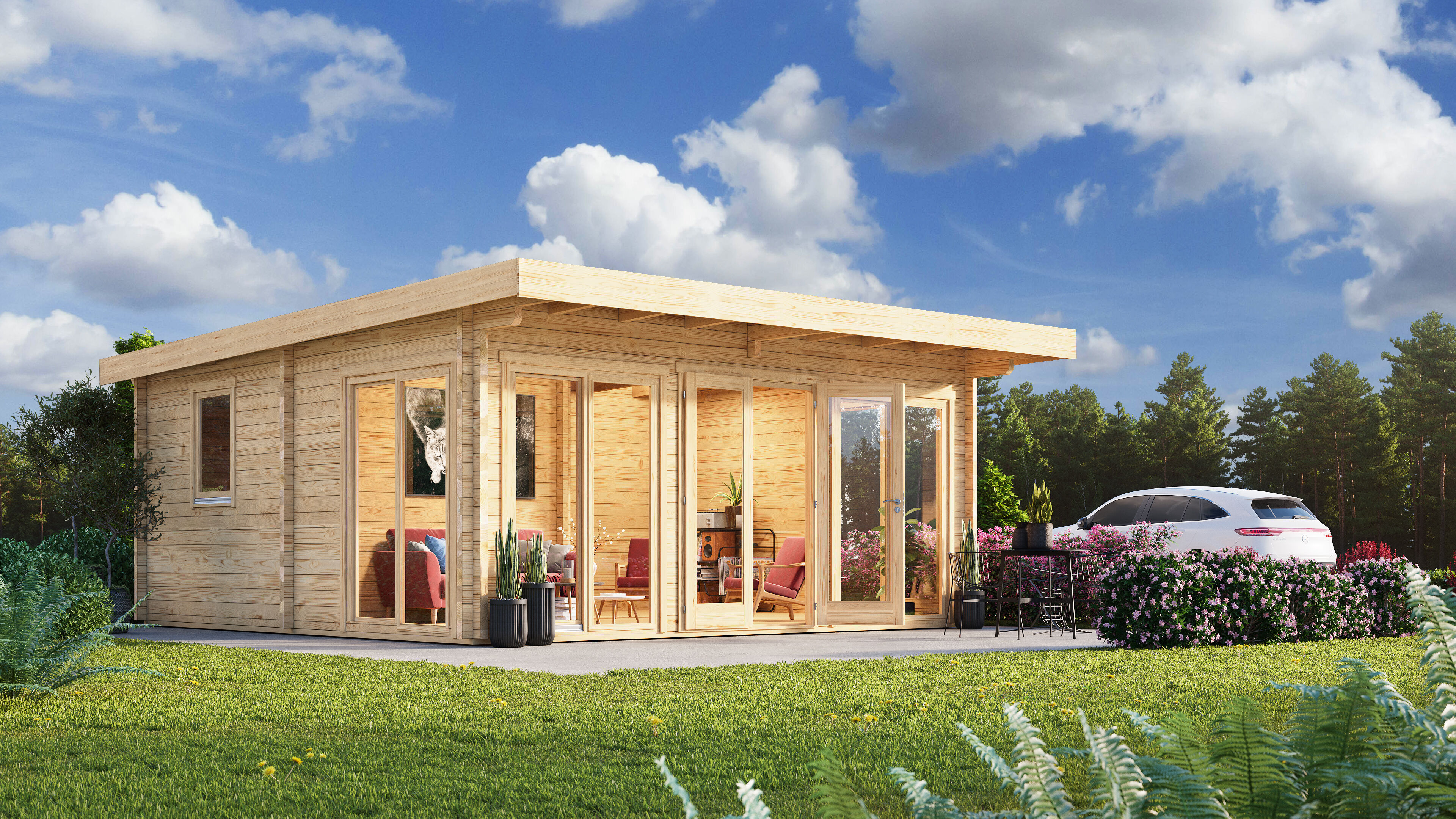 Fjordholz Holzgartenhaus Modell Taunus 70 | 7x6m