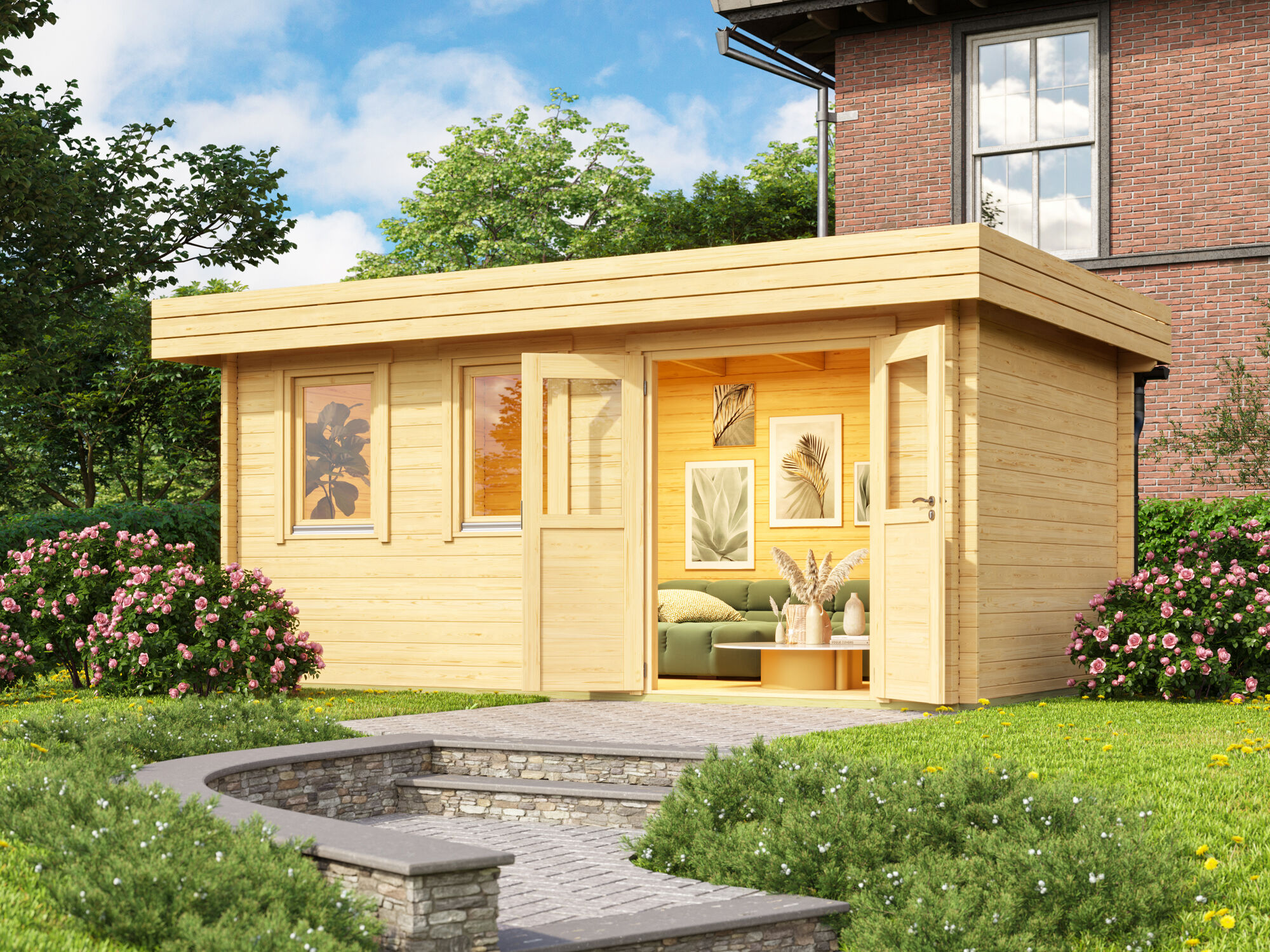 Fjordholz Holzgartenhaus Modell Miriam 44 B Classic | 5x3m
