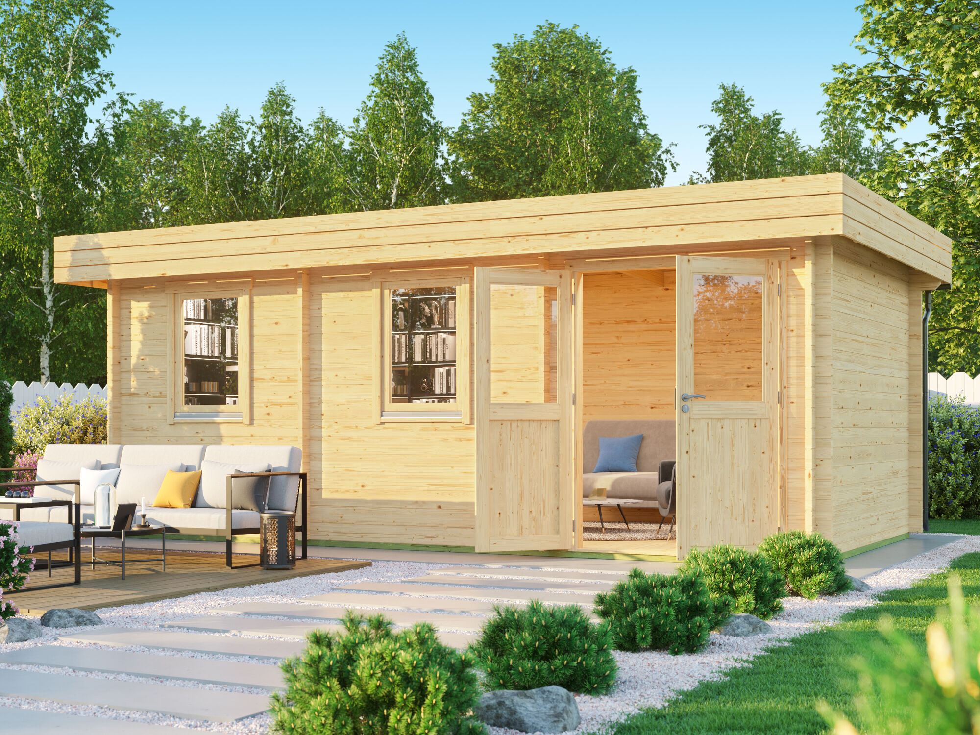 Fjordholz Holzgartenhaus Modell Miriam 44 C Classic | 6x3m