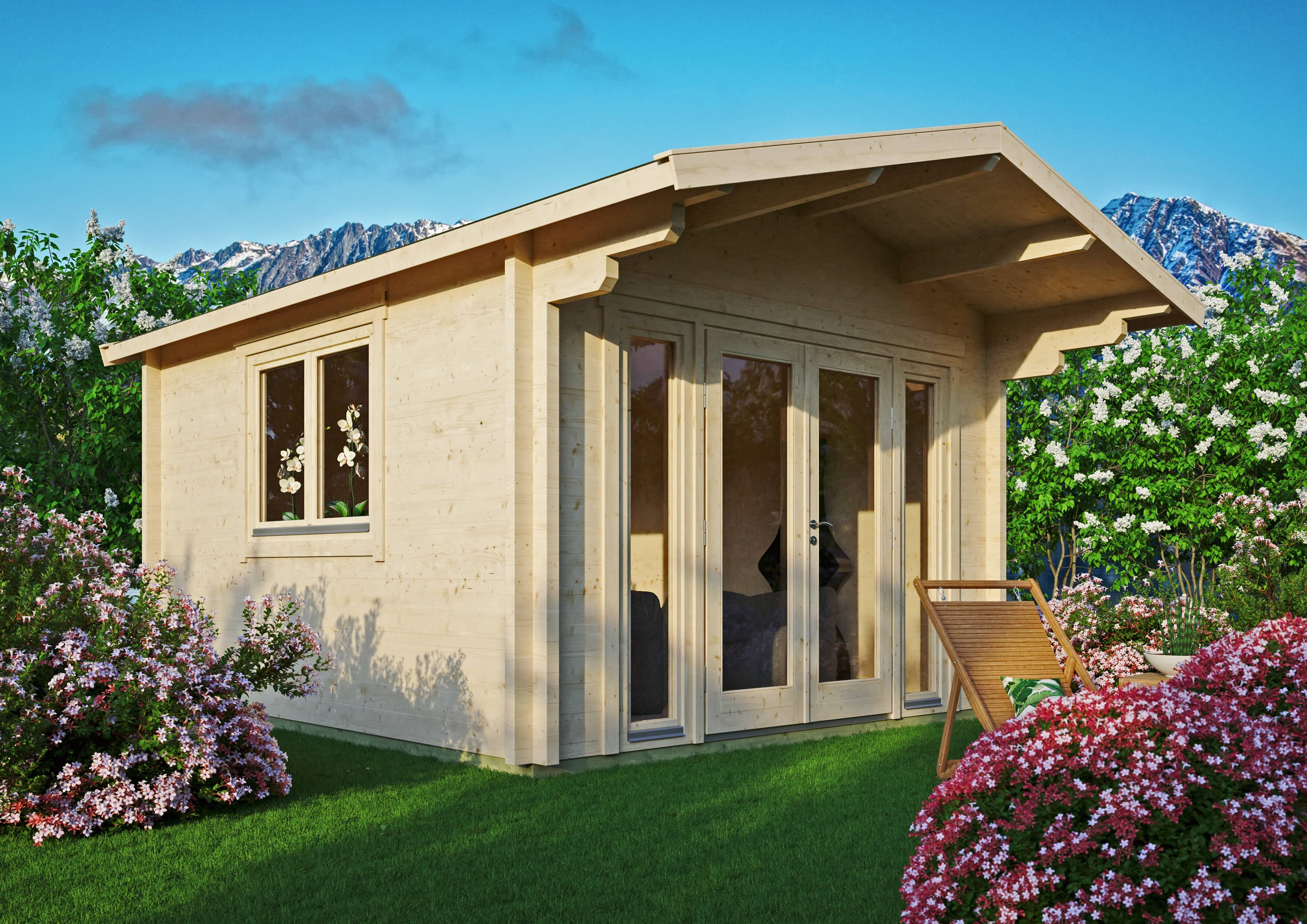 Fjordholz Holzgartenhaus Modell Kim 70 C | 4x4m