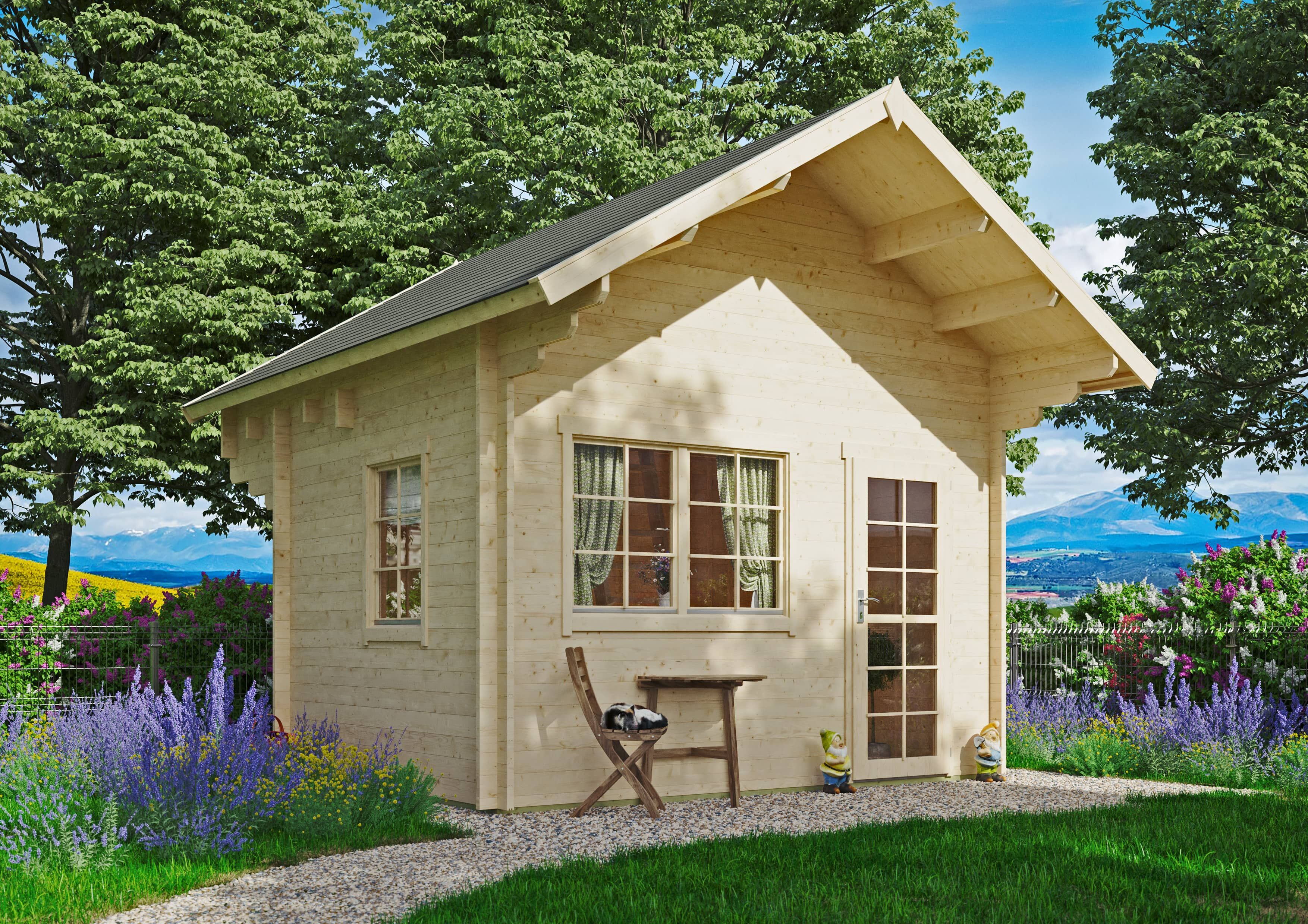 Satteldach Holzgartenhaus Modell Boden-1